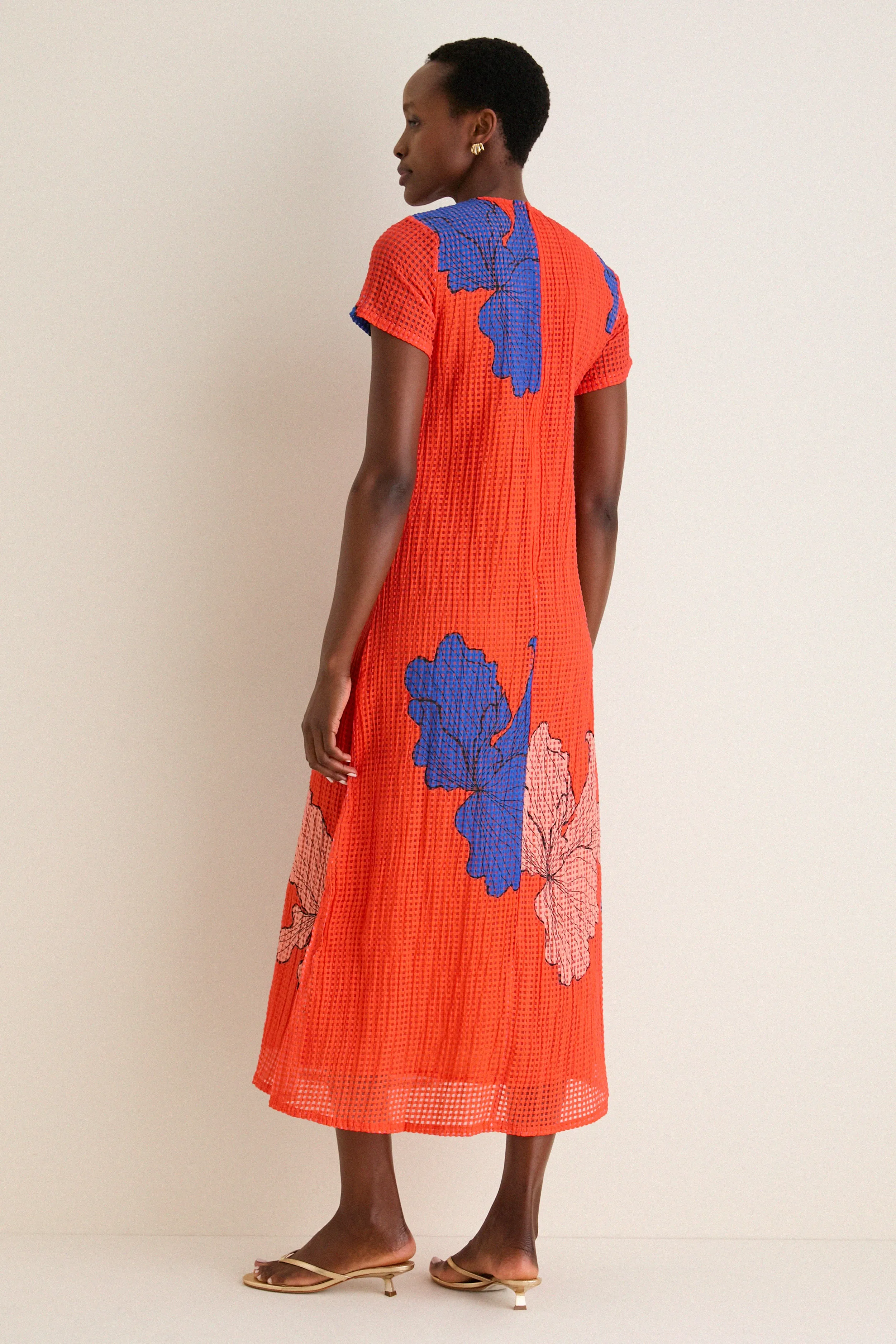 Bora Bora Red Short Sleeve Shift Maxi Dress sold by Tuckernuck product image thumbnail 5