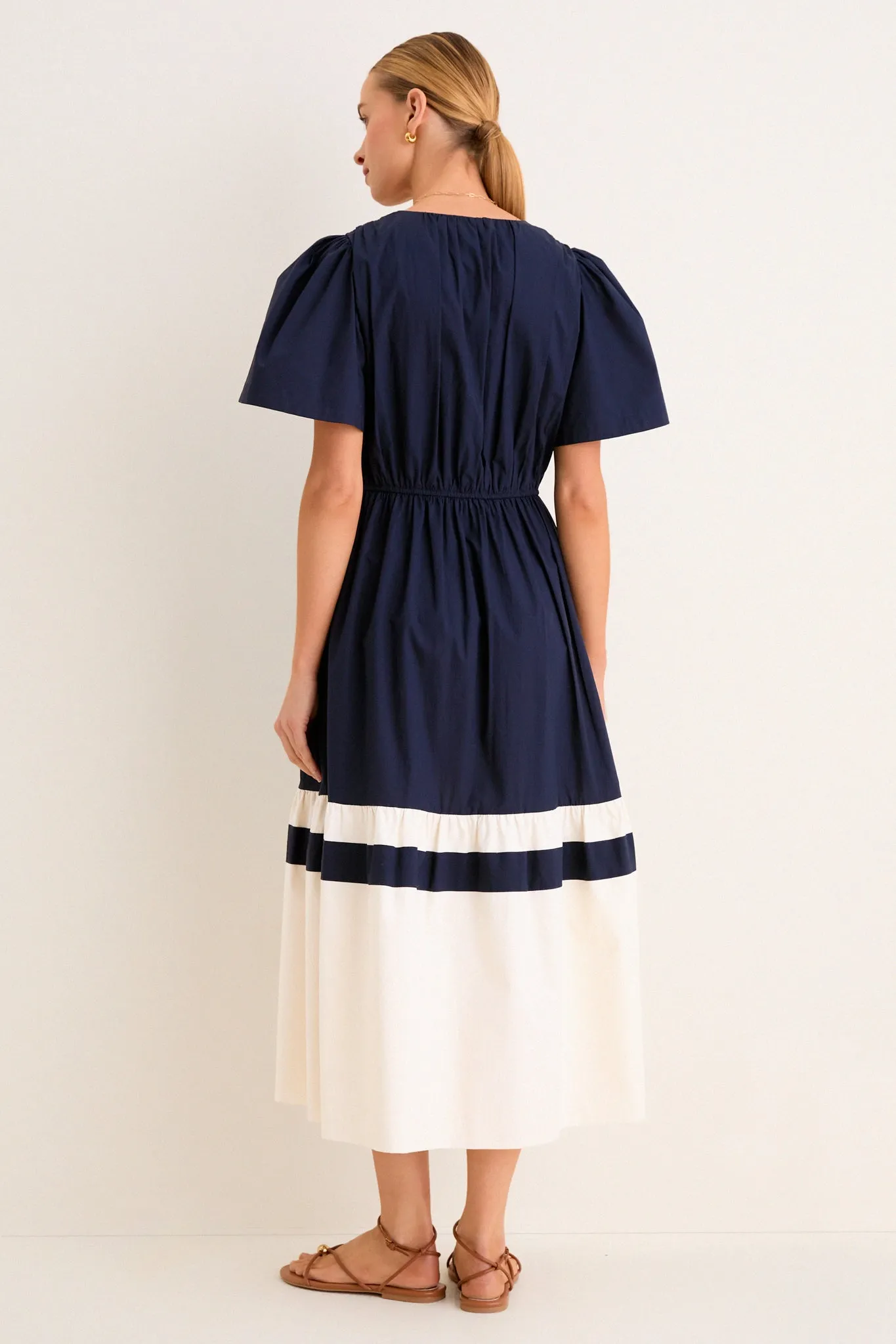Navy and Cream Mitchell Dress sold by Tuckernuck product image thumbnail 5