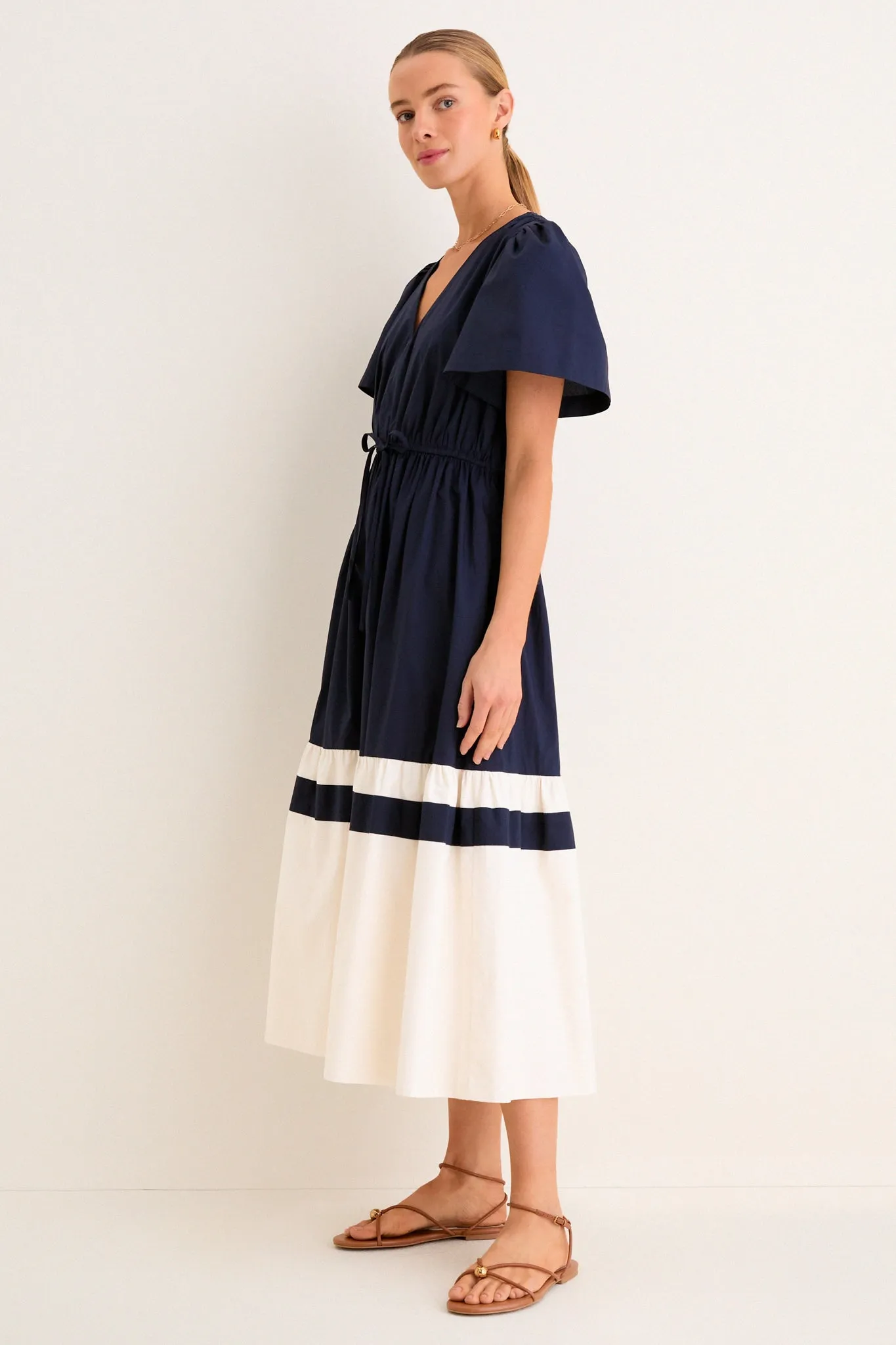 Navy and Cream Mitchell Dress sold by Tuckernuck product image thumbnail 4