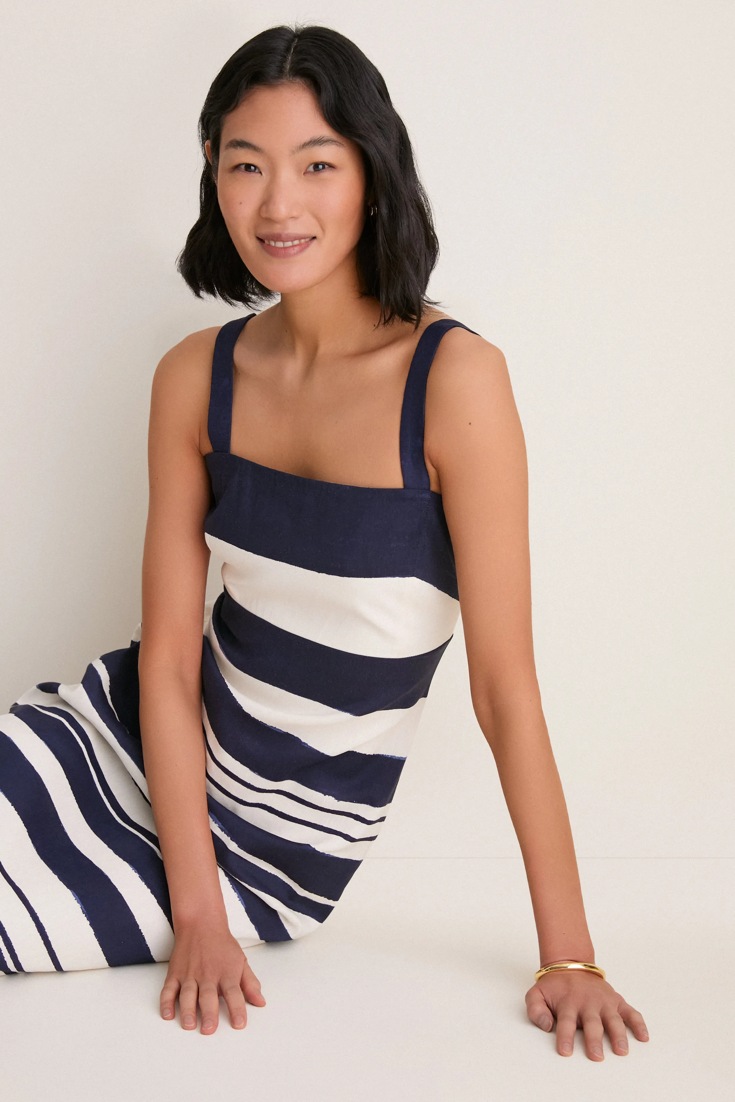 Navy and Dove Ella Dress sold by Tuckernuck product image thumbnail 5
