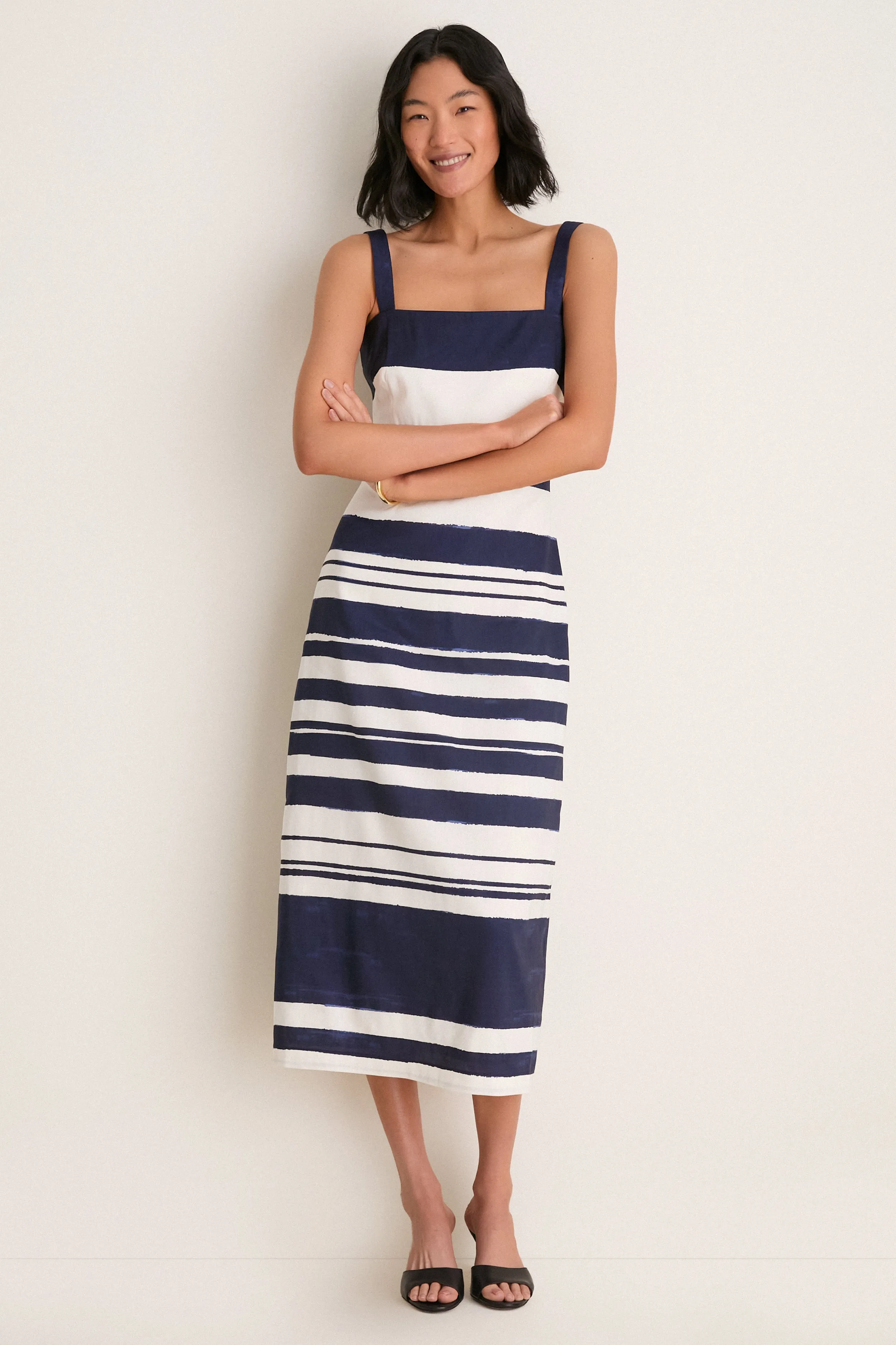 Navy and Dove Ella Dress sold by Tuckernuck