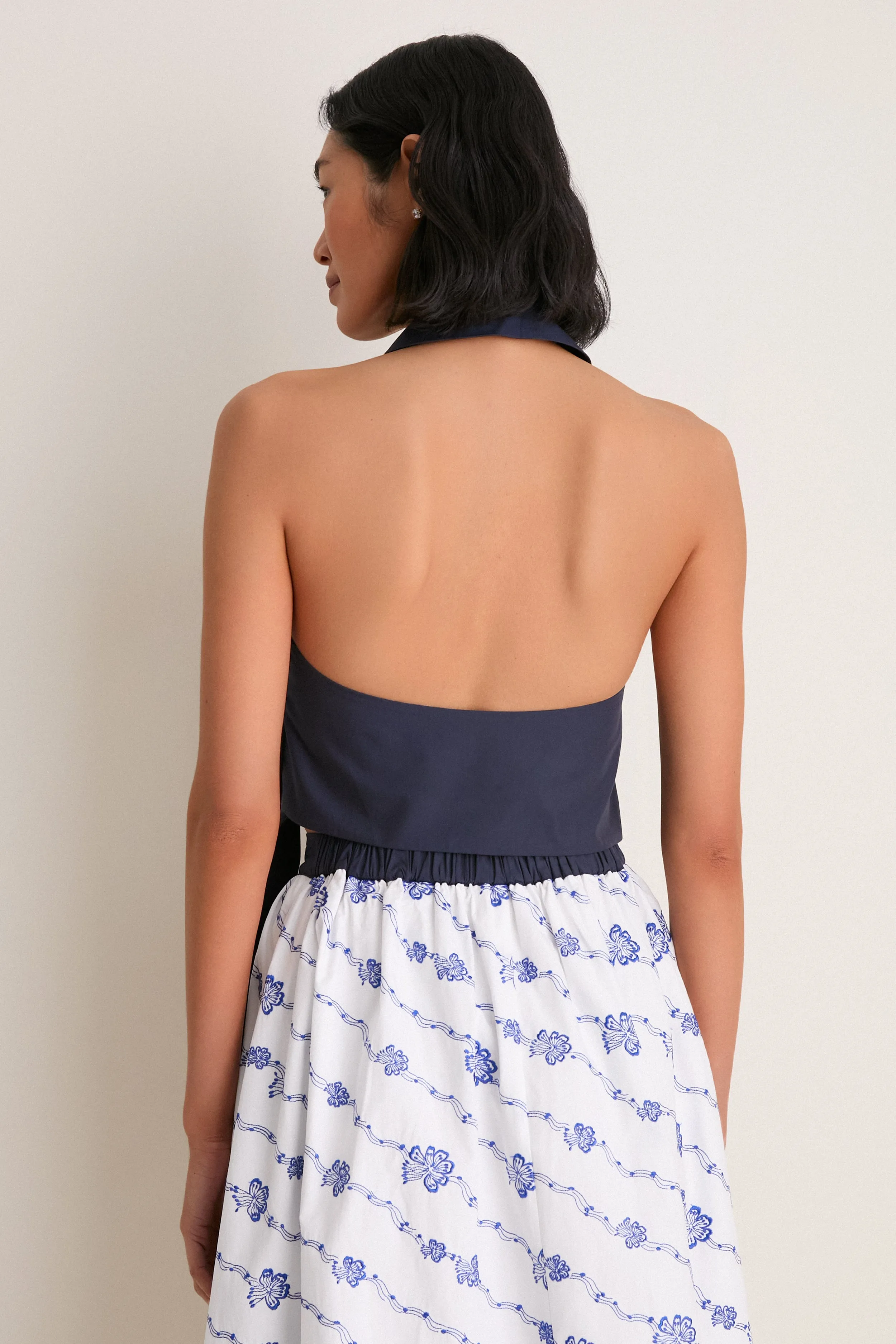 Navy Wrapped Up Halter Top sold by Tuckernuck product image thumbnail 5