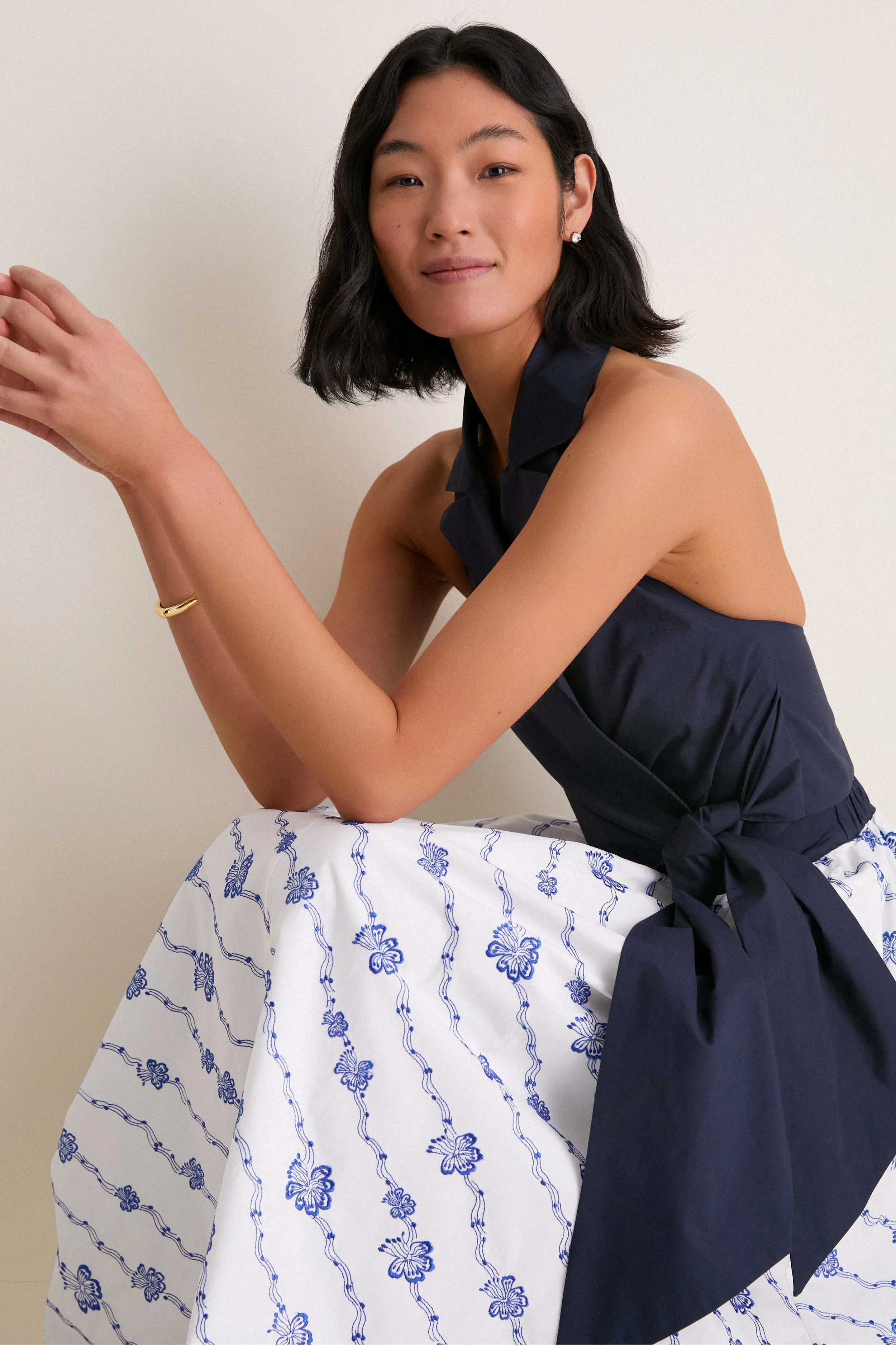 Navy Wrapped Up Halter Top sold by Tuckernuck product image thumbnail 3