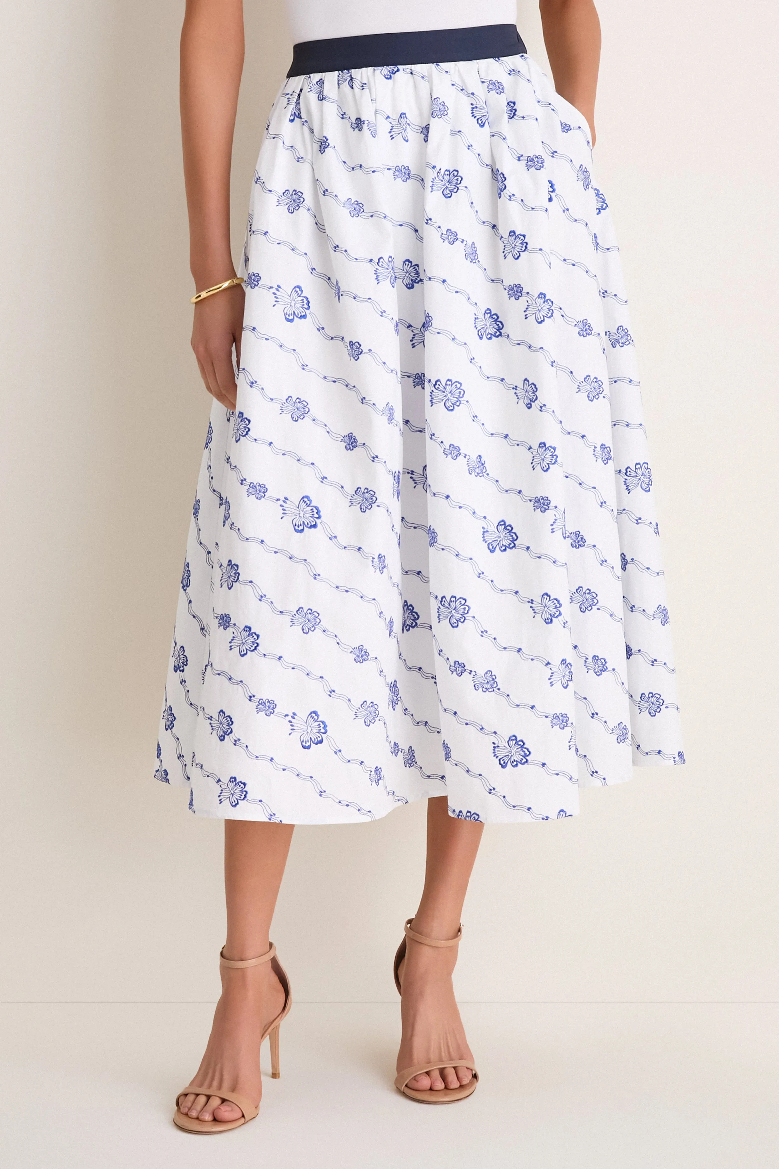 Blue and White Easy Does It Skirt sold by Tuckernuck