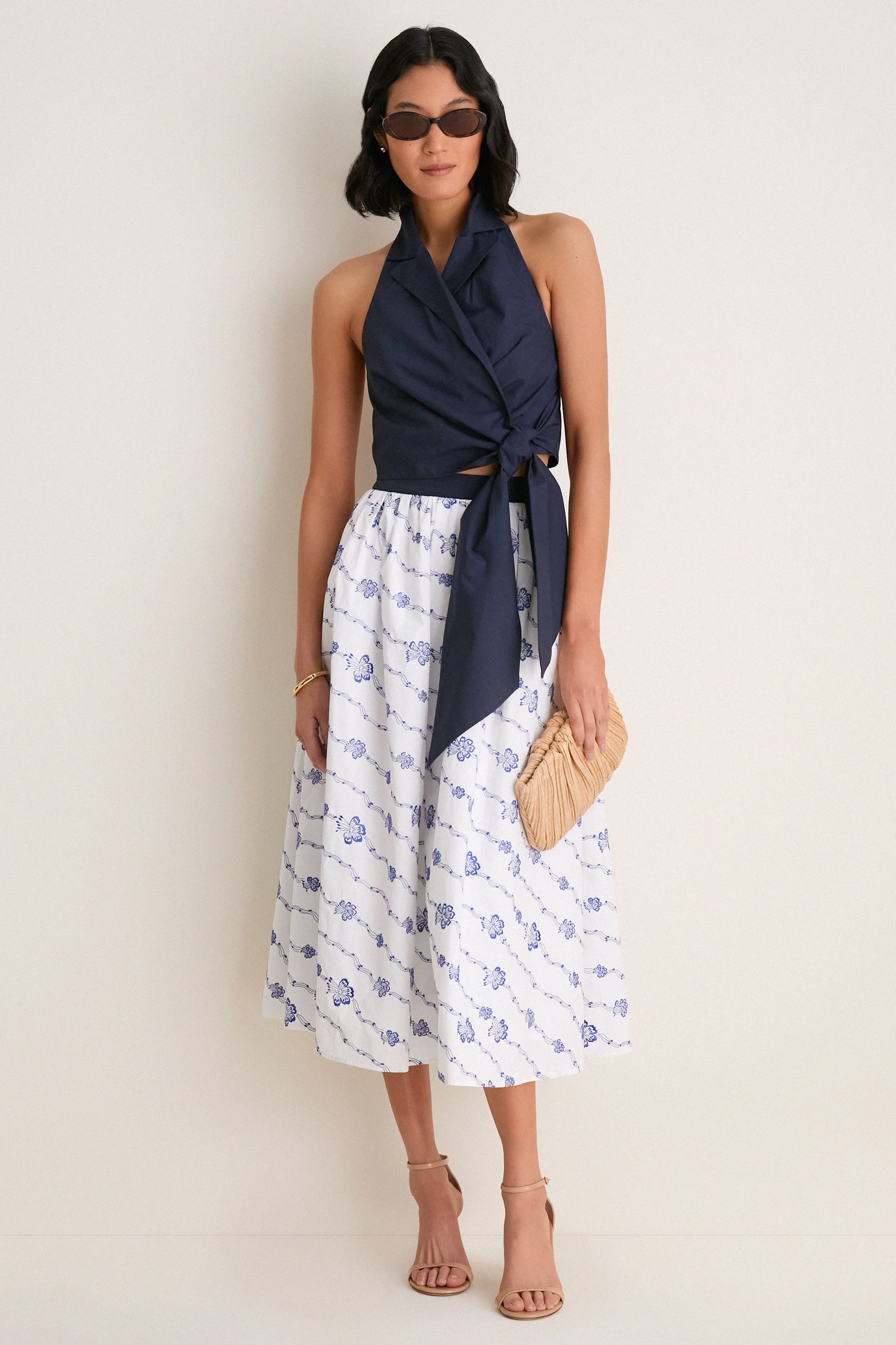 Blue and White Easy Does It Skirt sold by Tuckernuck product image thumbnail 2