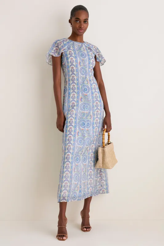 Blue Corsica Paisley Davina Dress made by Hill House Home