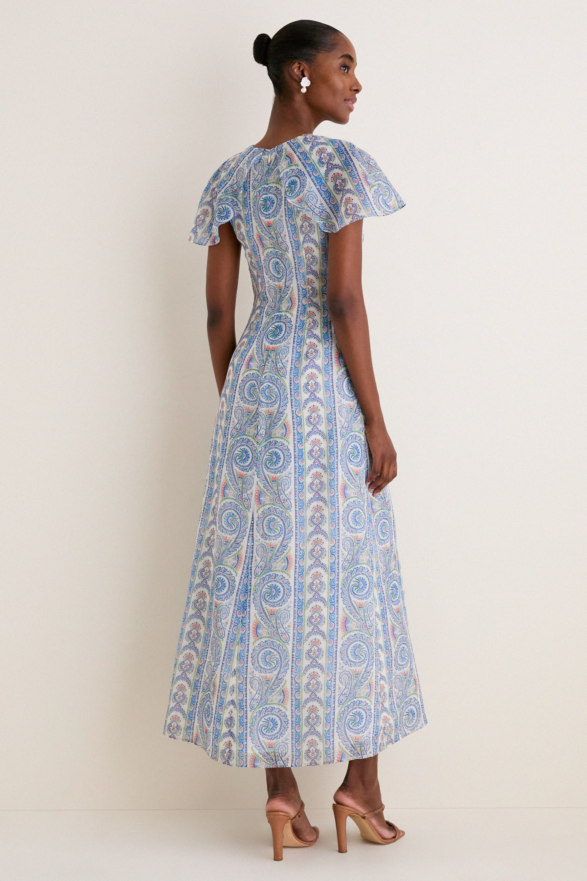 Blue Corsica Paisley Davina Dress sold by Tuckernuck product image thumbnail 4