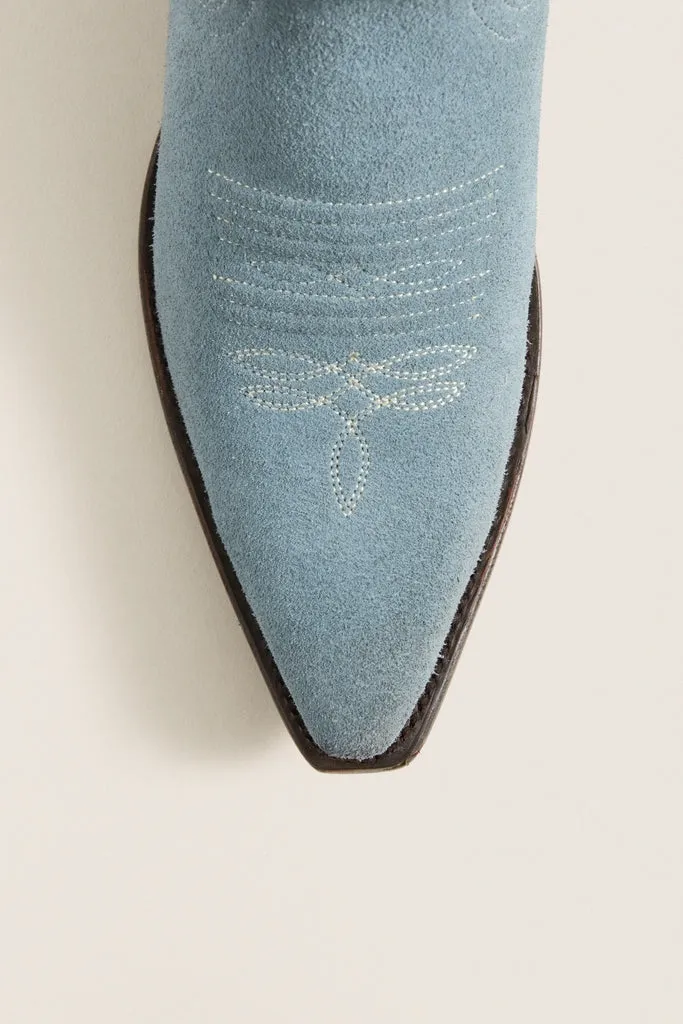 THE GREAT. x Stetson Washed Indigo Floral Cowboy Boot sold by Tuckernuck product image thumbnail 5