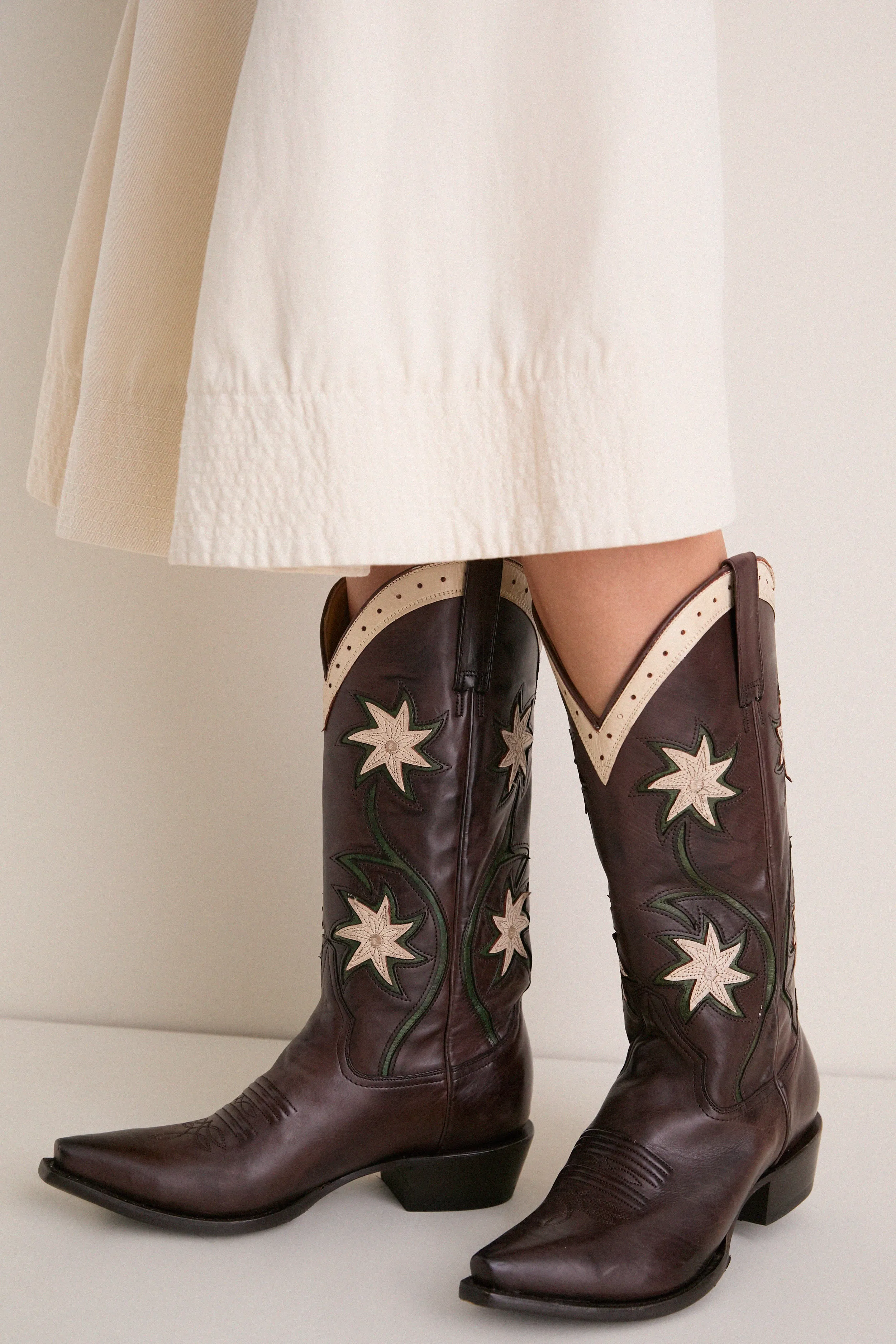 THE GREAT. x Stetson Brown Floral Cowboy Boot sold by Tuckernuck product image thumbnail 3