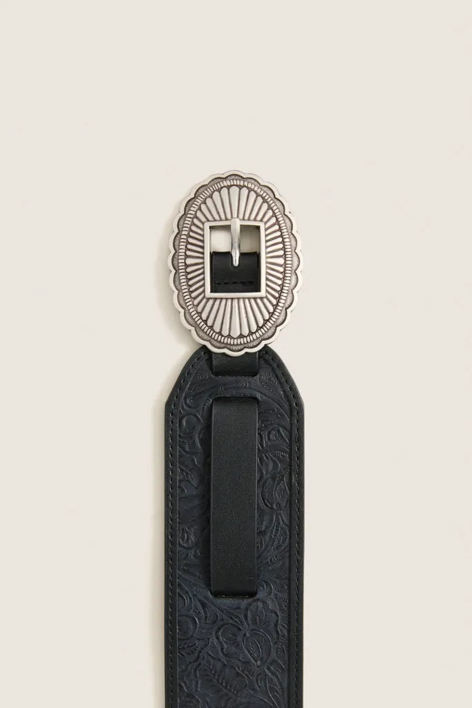 THE GREAT. x Stetson Black and Silver Tooled Waist Belt sold by Tuckernuck product image thumbnail 4