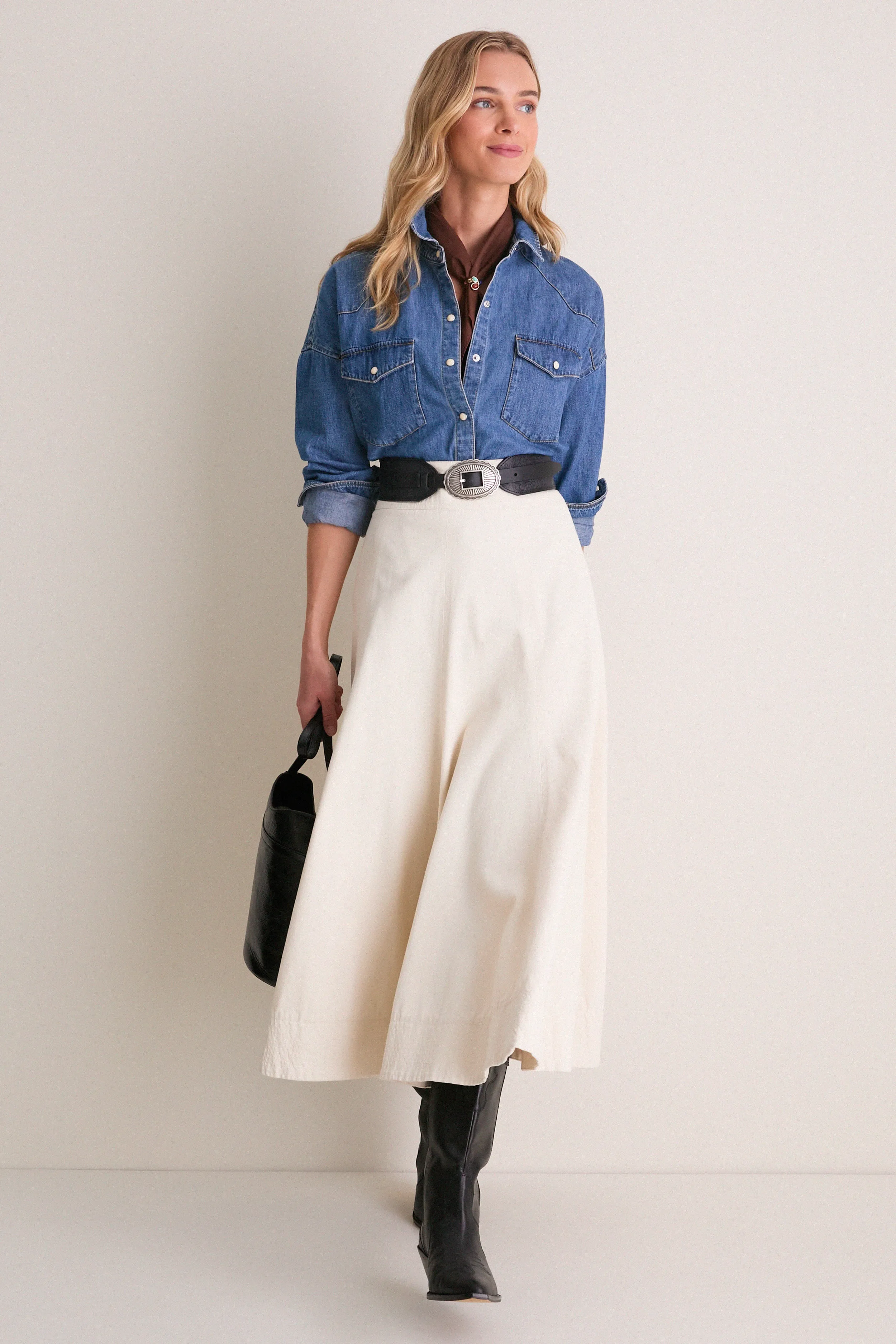 THE GREAT. x Stetson Black and Silver Tooled Waist Belt sold by Tuckernuck product image thumbnail 3