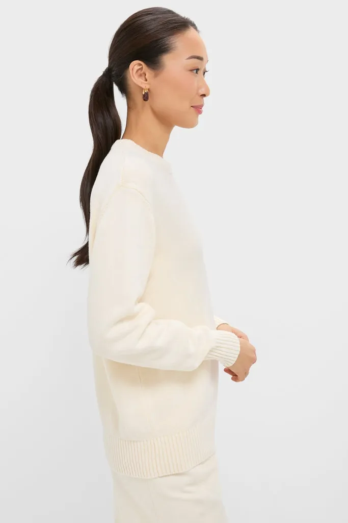 White Stone Washed Cotton Anne Crewneck Sweater sold by Tuckernuck product image thumbnail 3