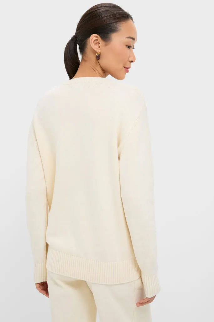White Stone Washed Cotton Anne Crewneck Sweater sold by Tuckernuck product image thumbnail 4