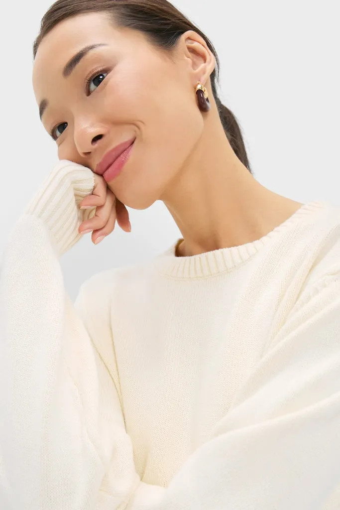 White Stone Washed Cotton Anne Crewneck Sweater sold by Tuckernuck product image thumbnail 5