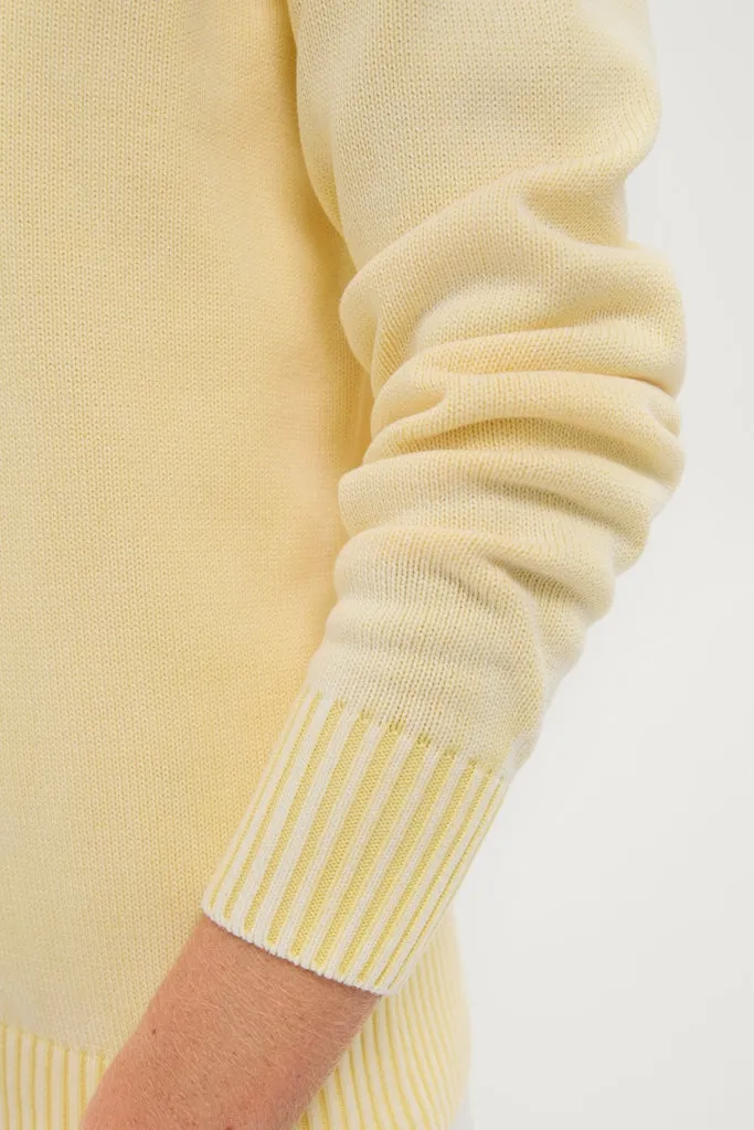 Pale Yellow Stone Washed Cotton Anne Crewneck sold by Tuckernuck product image thumbnail 5