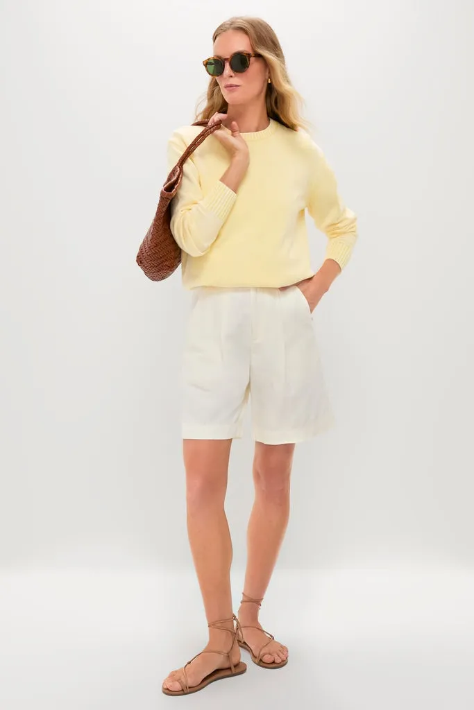 Pale Yellow Stone Washed Cotton Anne Crewneck sold by Tuckernuck product image thumbnail 2