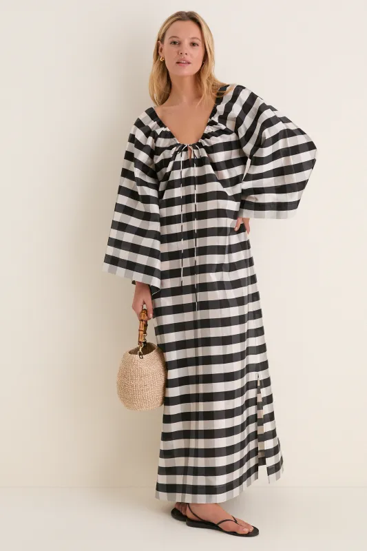 Midnight Check Claudine Dress made by Tuckernuck