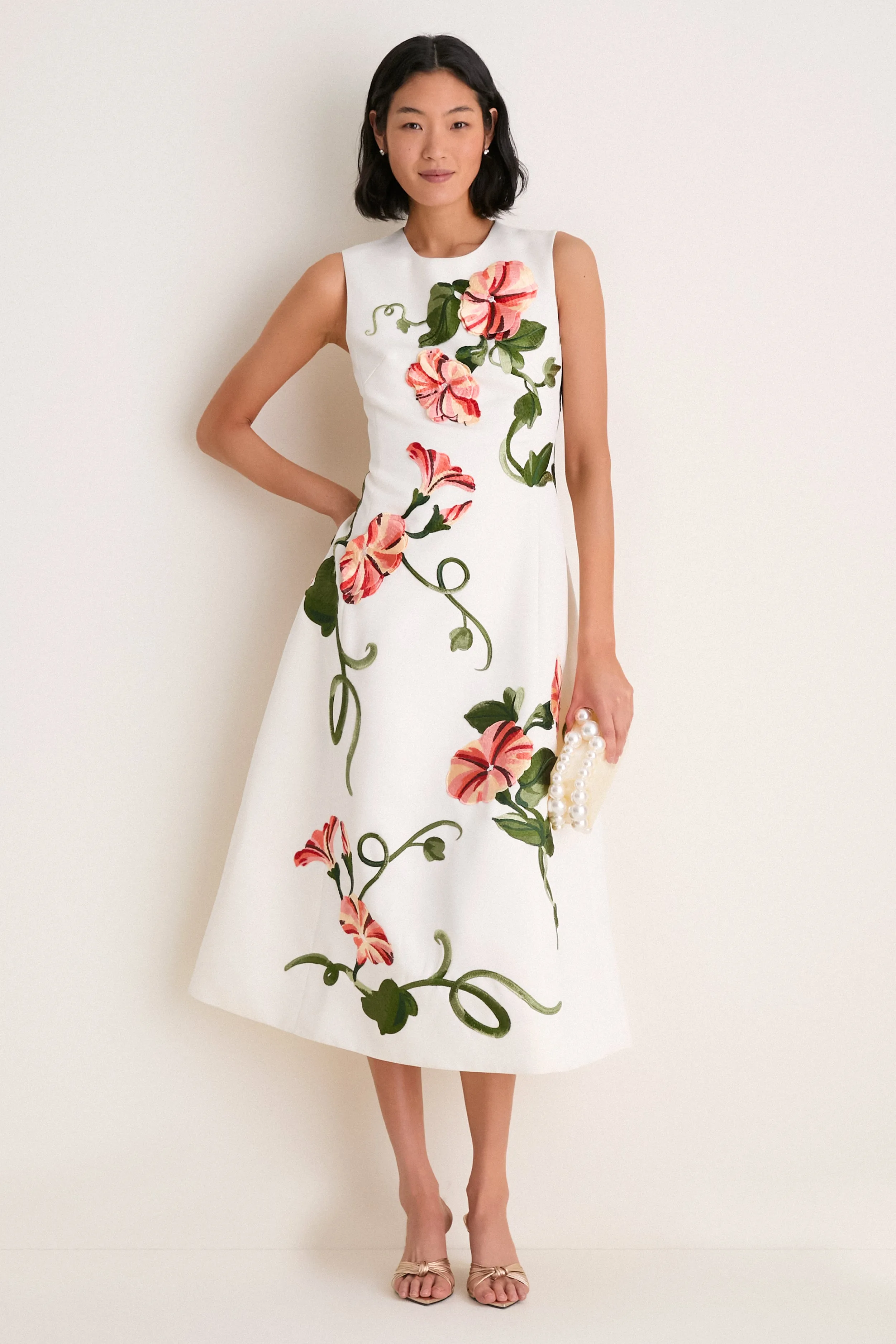 Snow Vine Print Cleo Applique Midi Dress sold by Tuckernuck product image thumbnail 3
