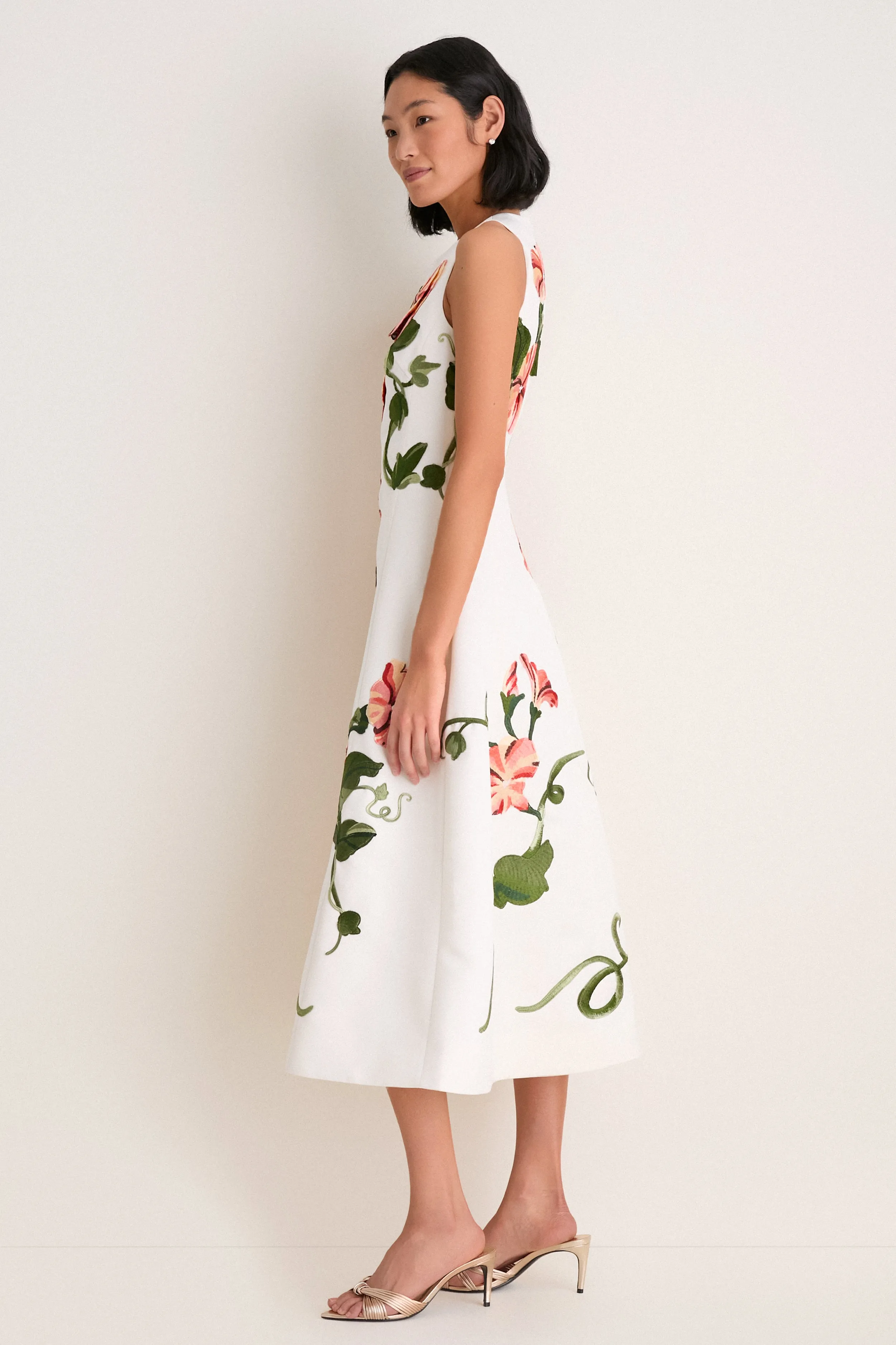 Snow Vine Print Cleo Applique Midi Dress sold by Tuckernuck product image thumbnail 4