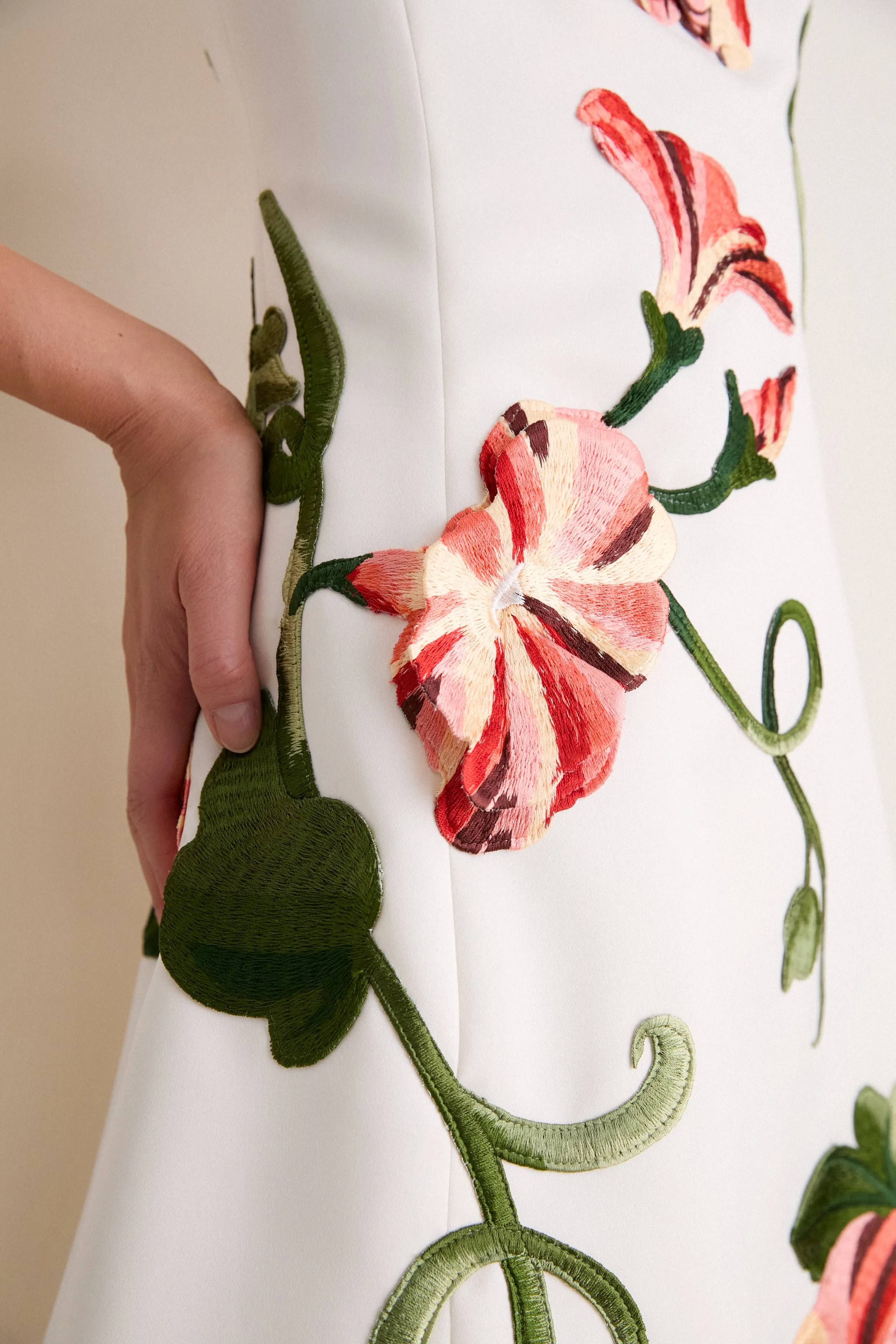 Snow Vine Print Cleo Applique Midi Dress sold by Tuckernuck product image thumbnail 2