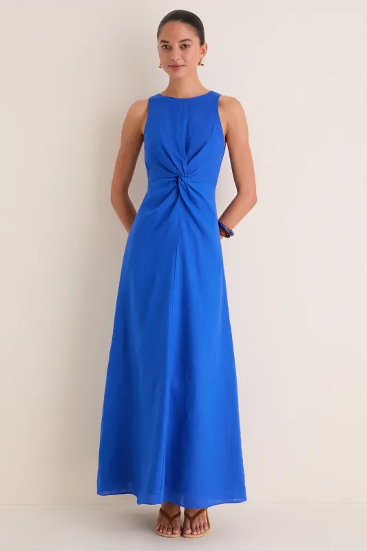 Cobalt Blue Vivian Maxi Dress made by Kivari