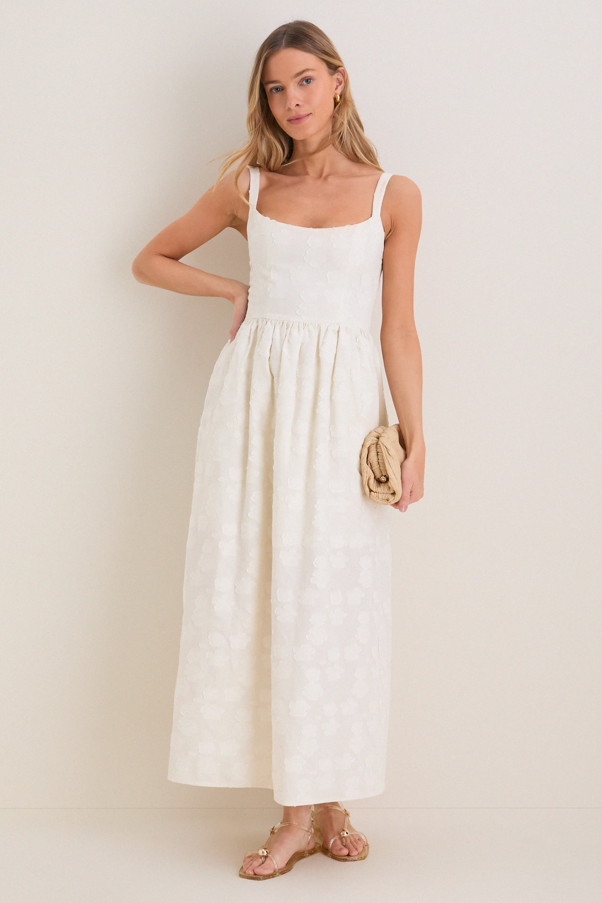 Ivory Jacquard Jour Maxi Dress sold by Tuckernuck product image thumbnail 2