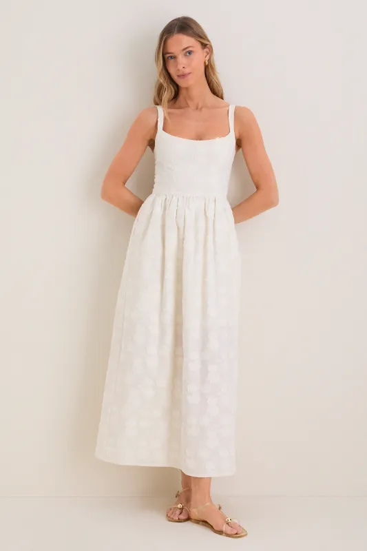 Ivory Jacquard Jour Maxi Dress made by Emerson Fry