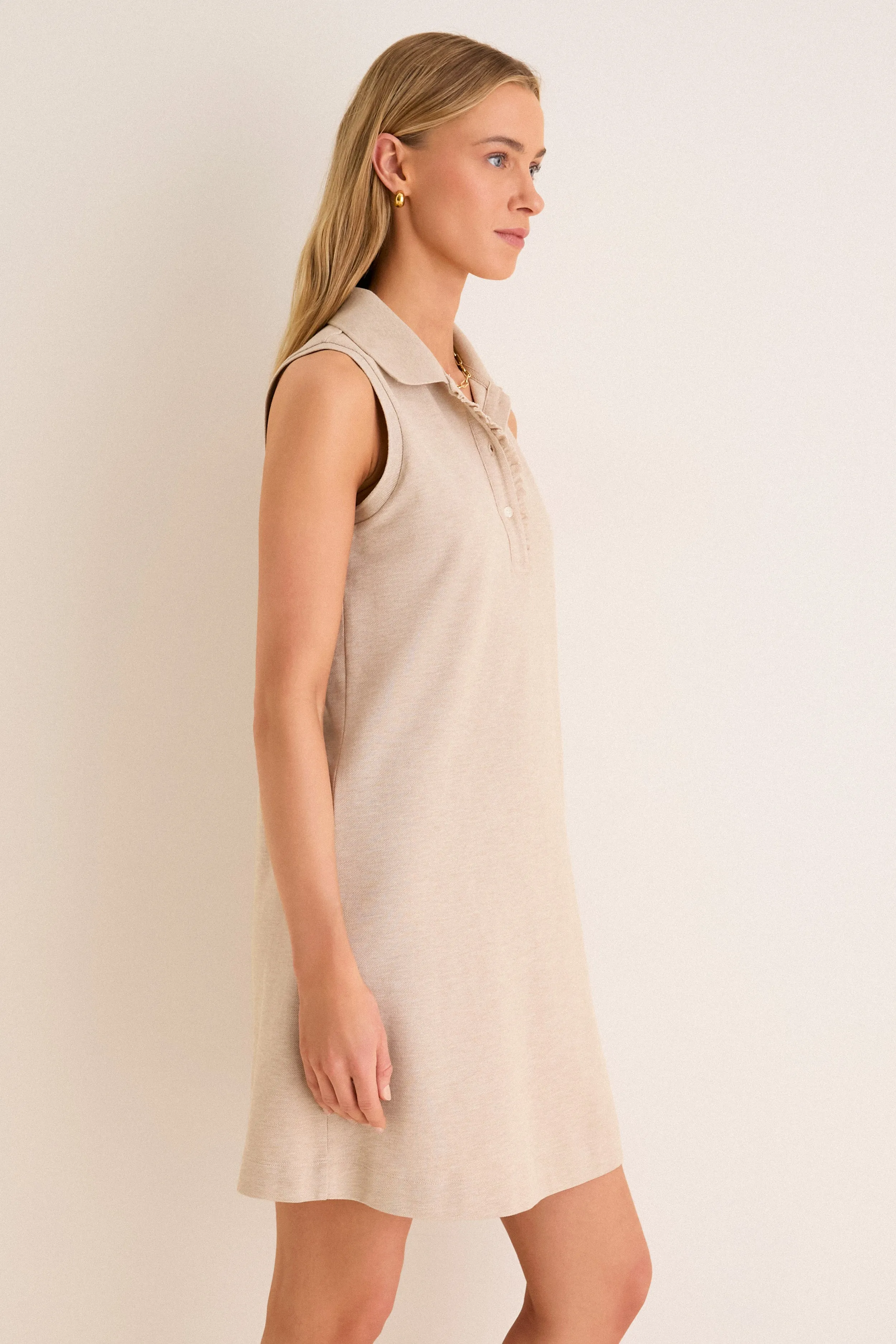 Sandstone Pique Margaret Polo Dress sold by Tuckernuck product image thumbnail 3