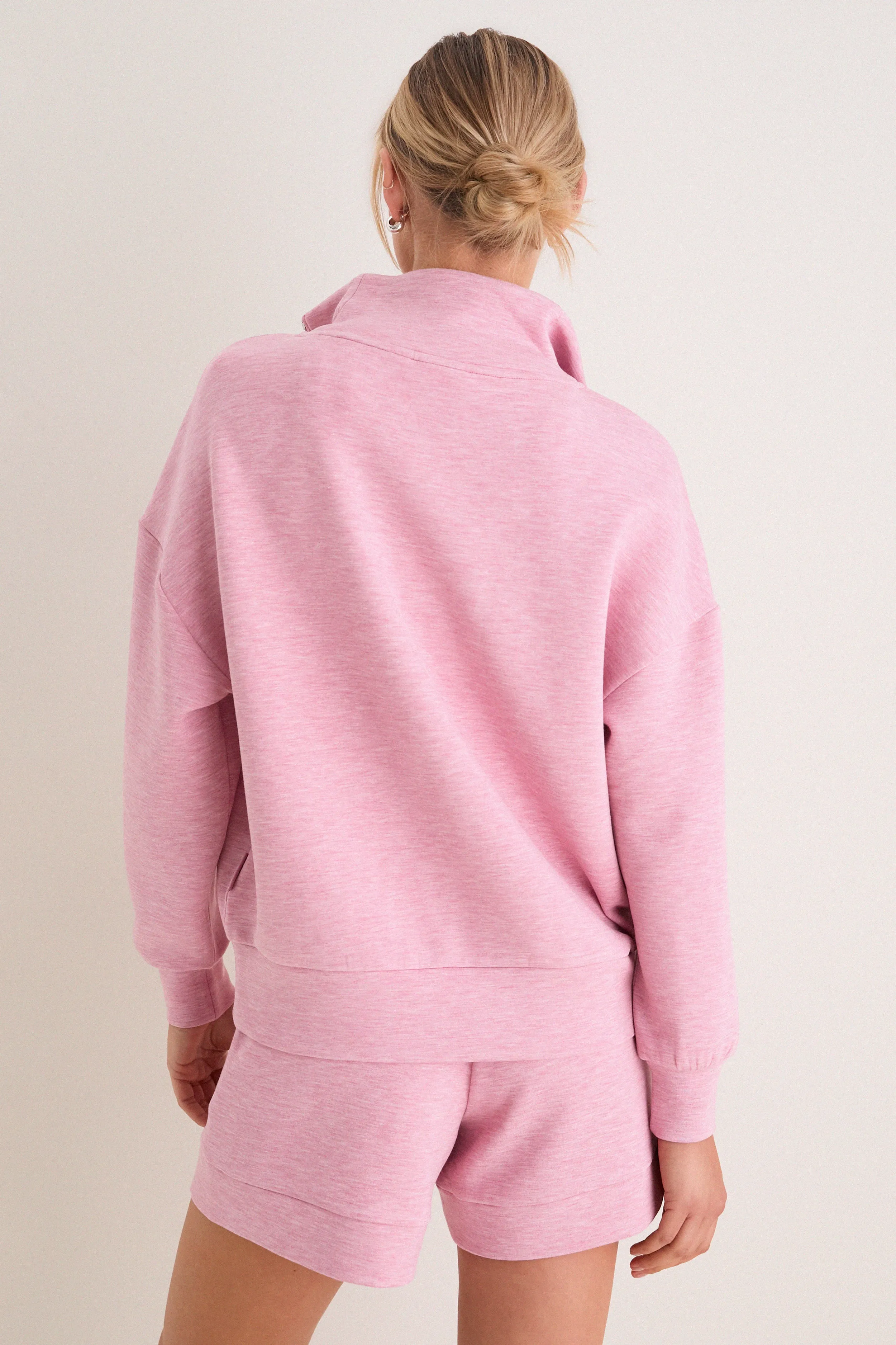 Rose Marl Hawley Half Zip Sweat sold by Tuckernuck product image thumbnail 4