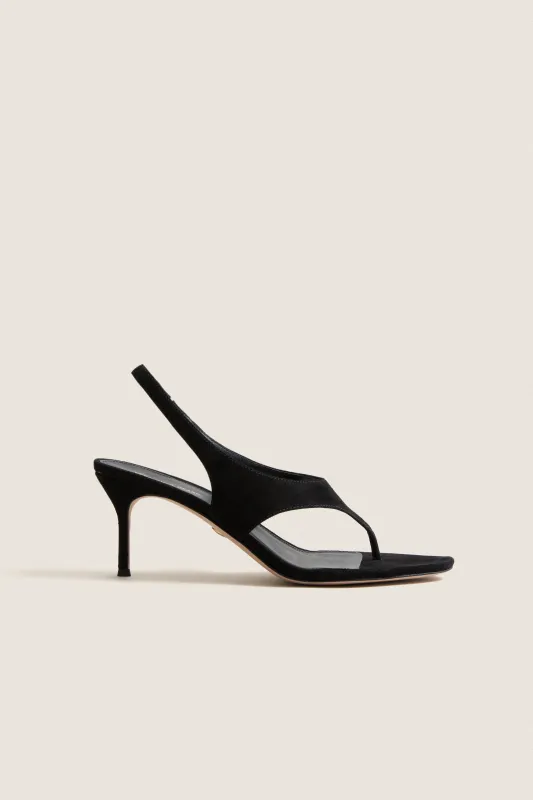 Black Suede Talon Heels made by Veronica Beard