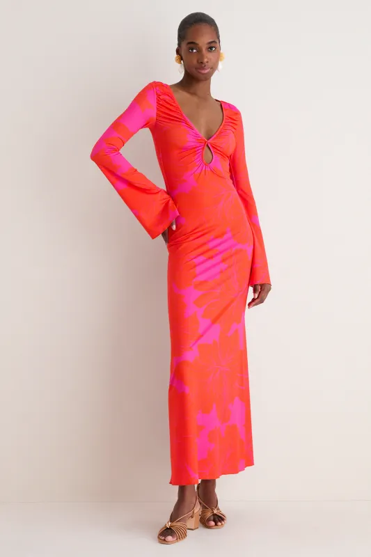 Coral Blossom Diana Bell Dress made by Tuckernuck