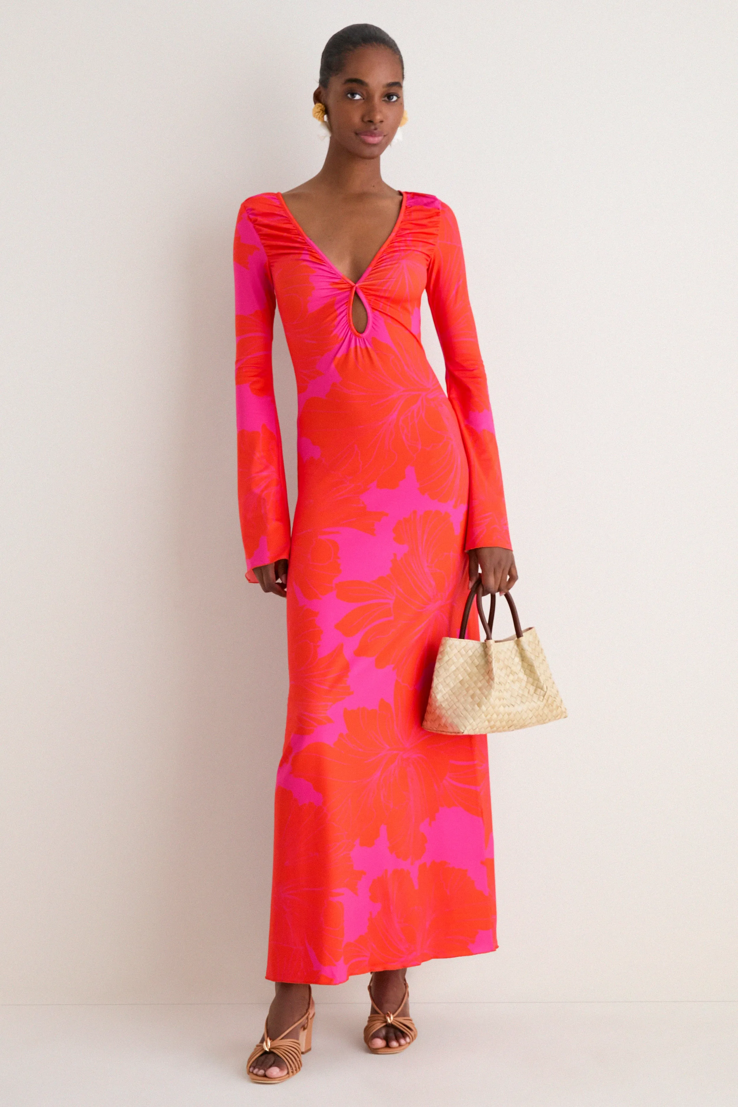 Coral Blossom Diana Bell Dress sold by Tuckernuck product image thumbnail 2