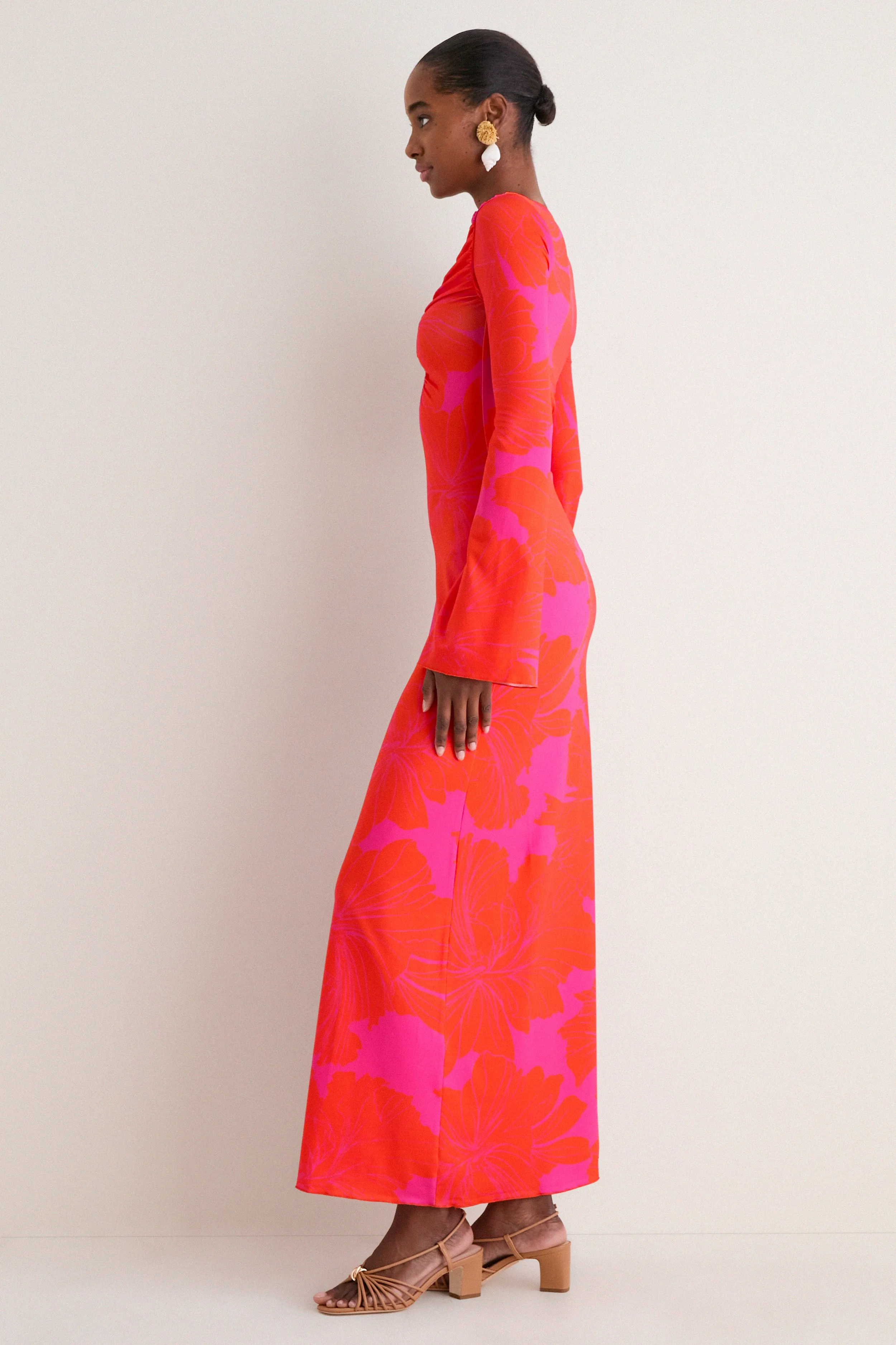 Coral Blossom Diana Bell Dress sold by Tuckernuck product image thumbnail 3