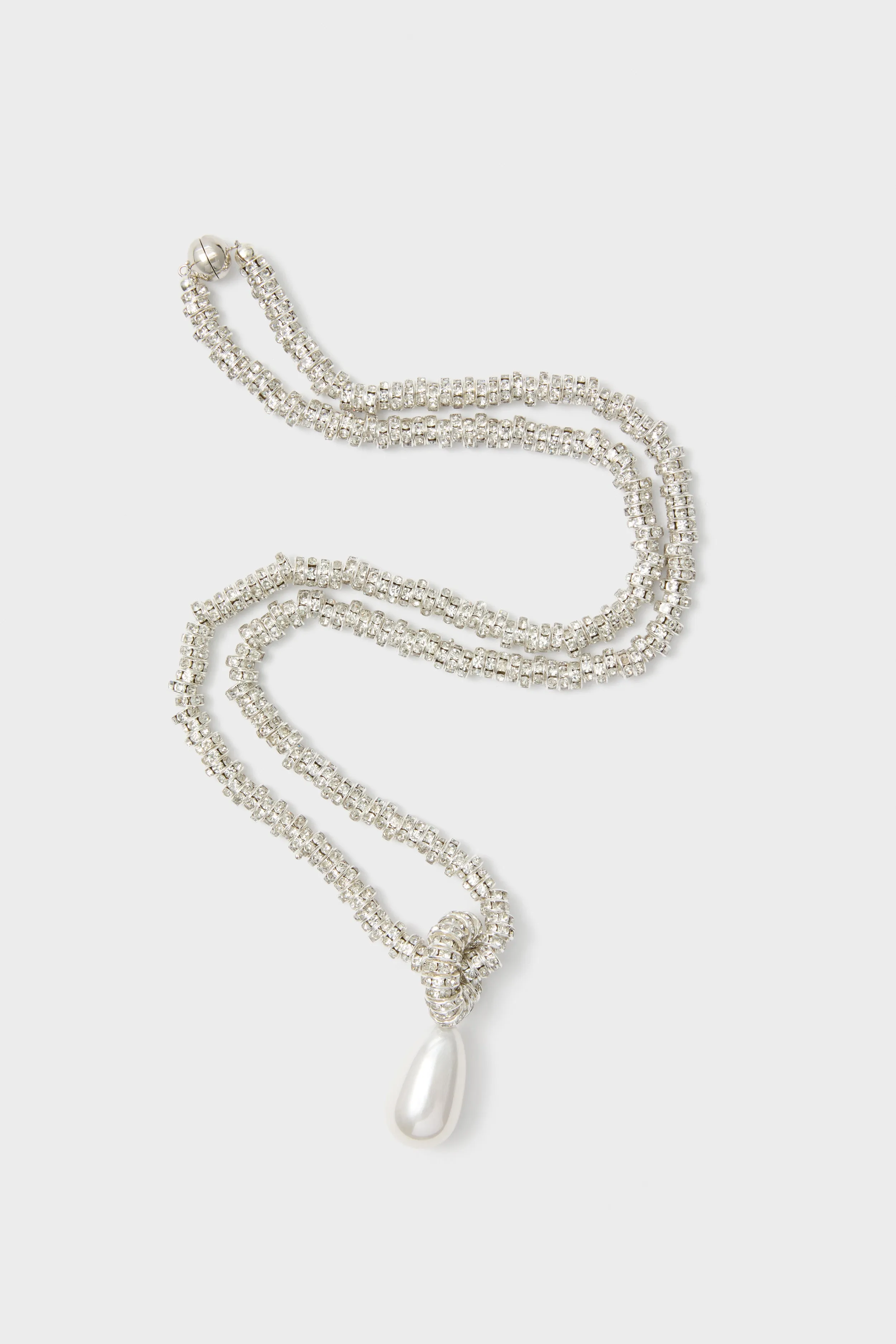 Silver Pearl Drop Linea Necklace sold by Tuckernuck