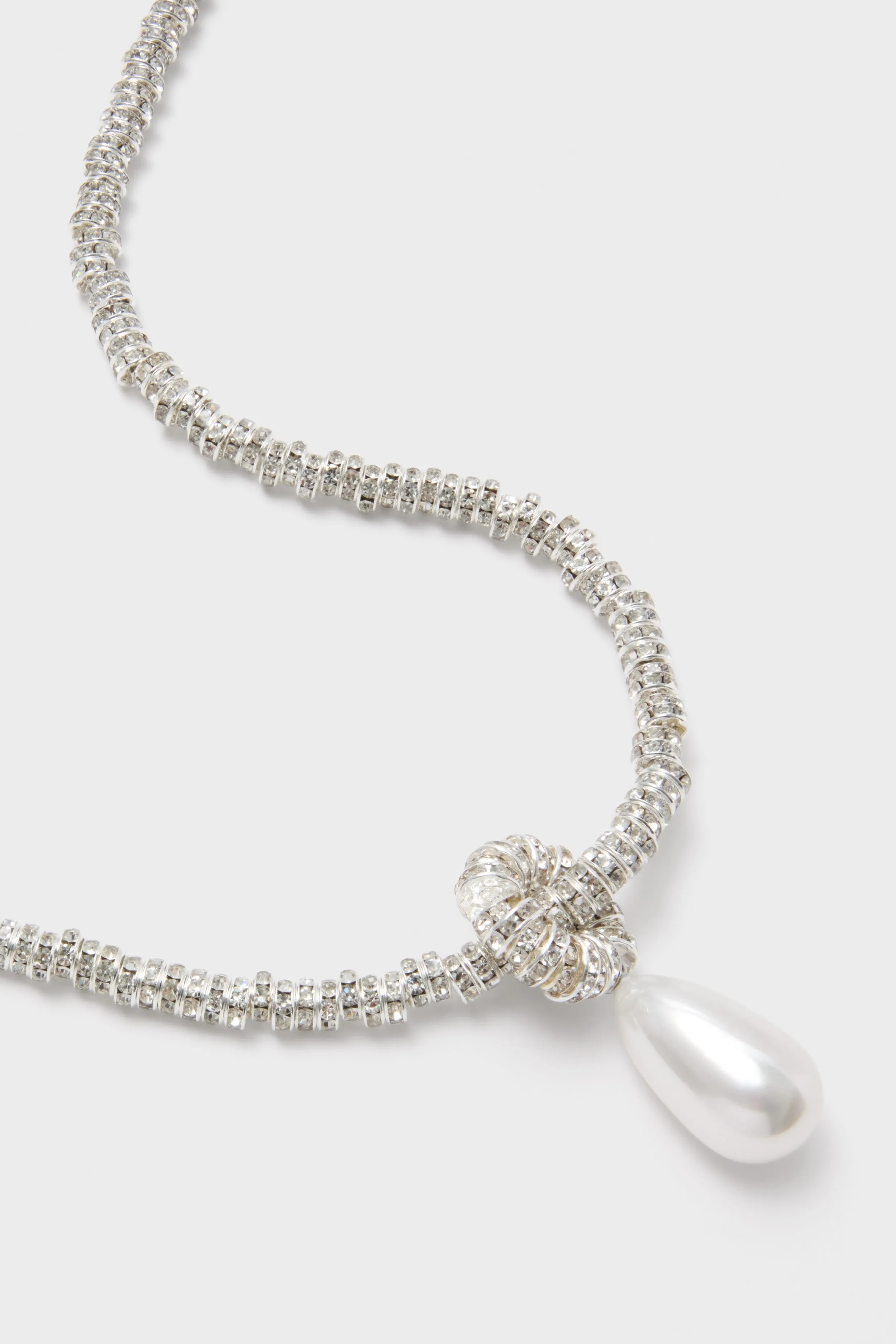 Silver Pearl Drop Linea Necklace sold by Tuckernuck product image thumbnail 5
