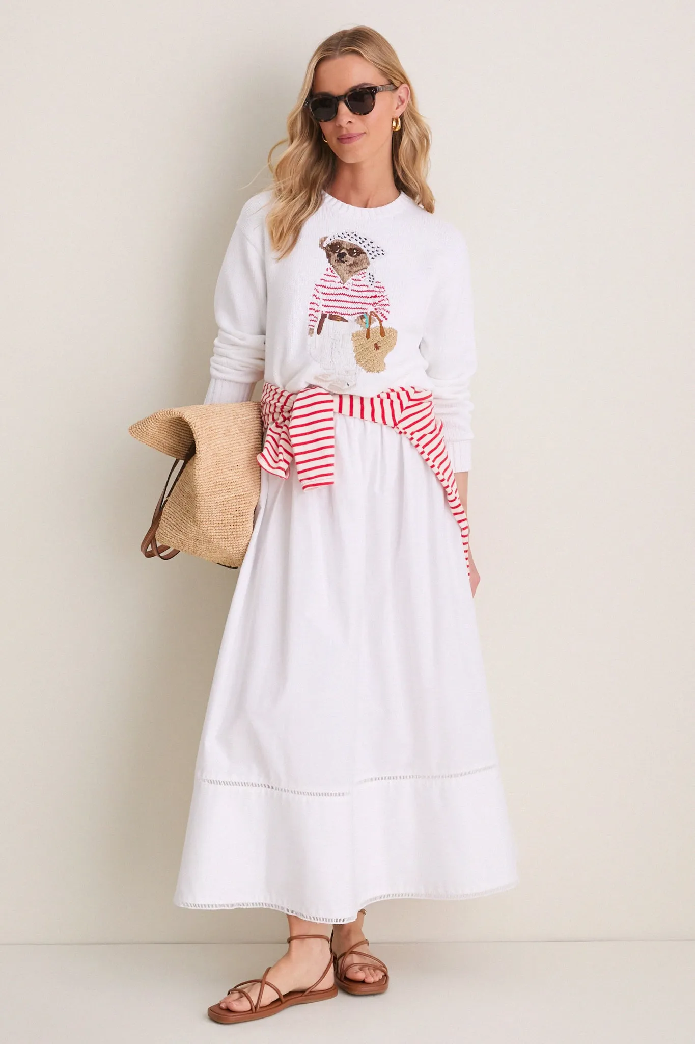 White Multi Bear Crew Neck Sweater sold by Tuckernuck product image thumbnail 2