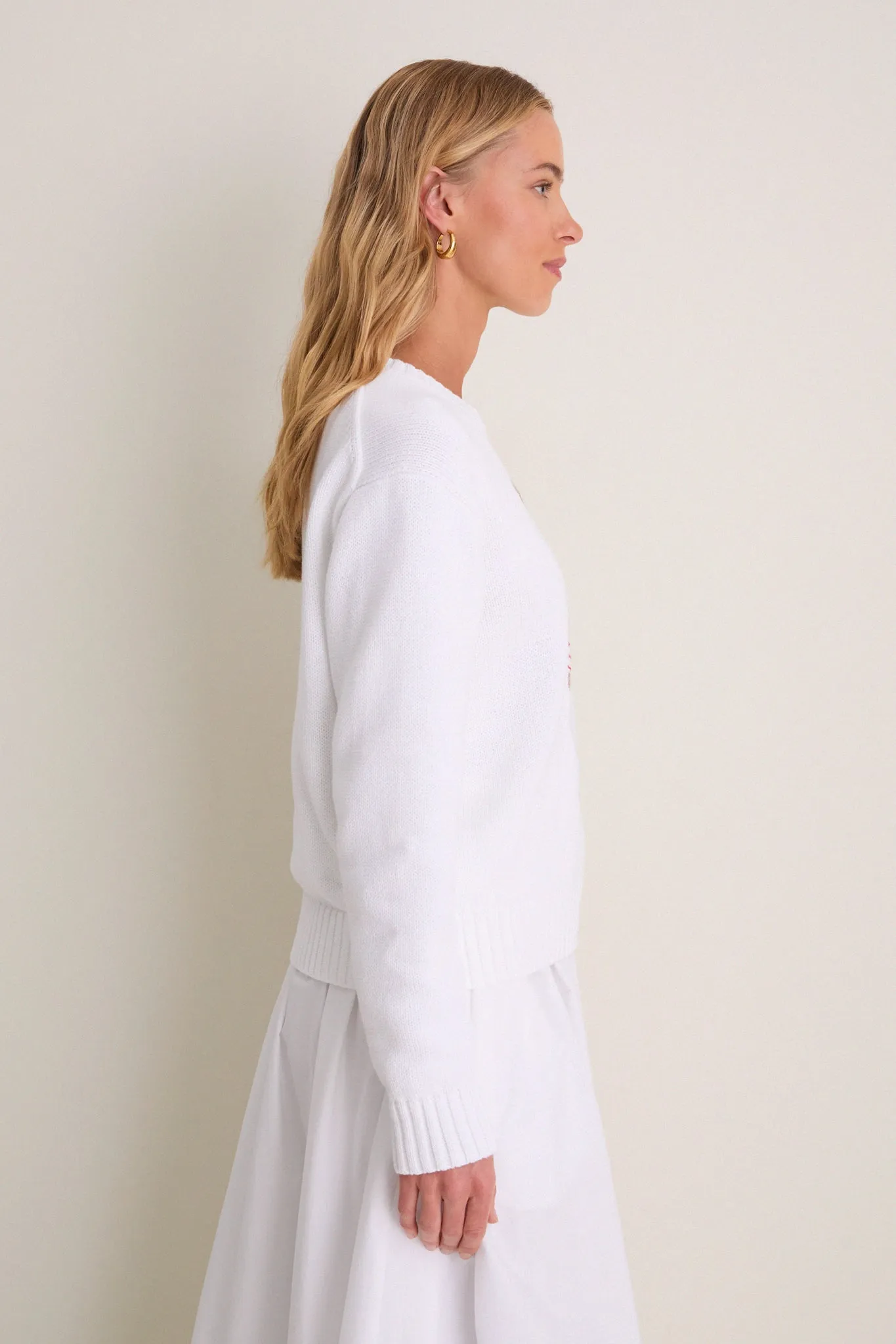 White Multi Bear Crew Neck Sweater sold by Tuckernuck product image thumbnail 3