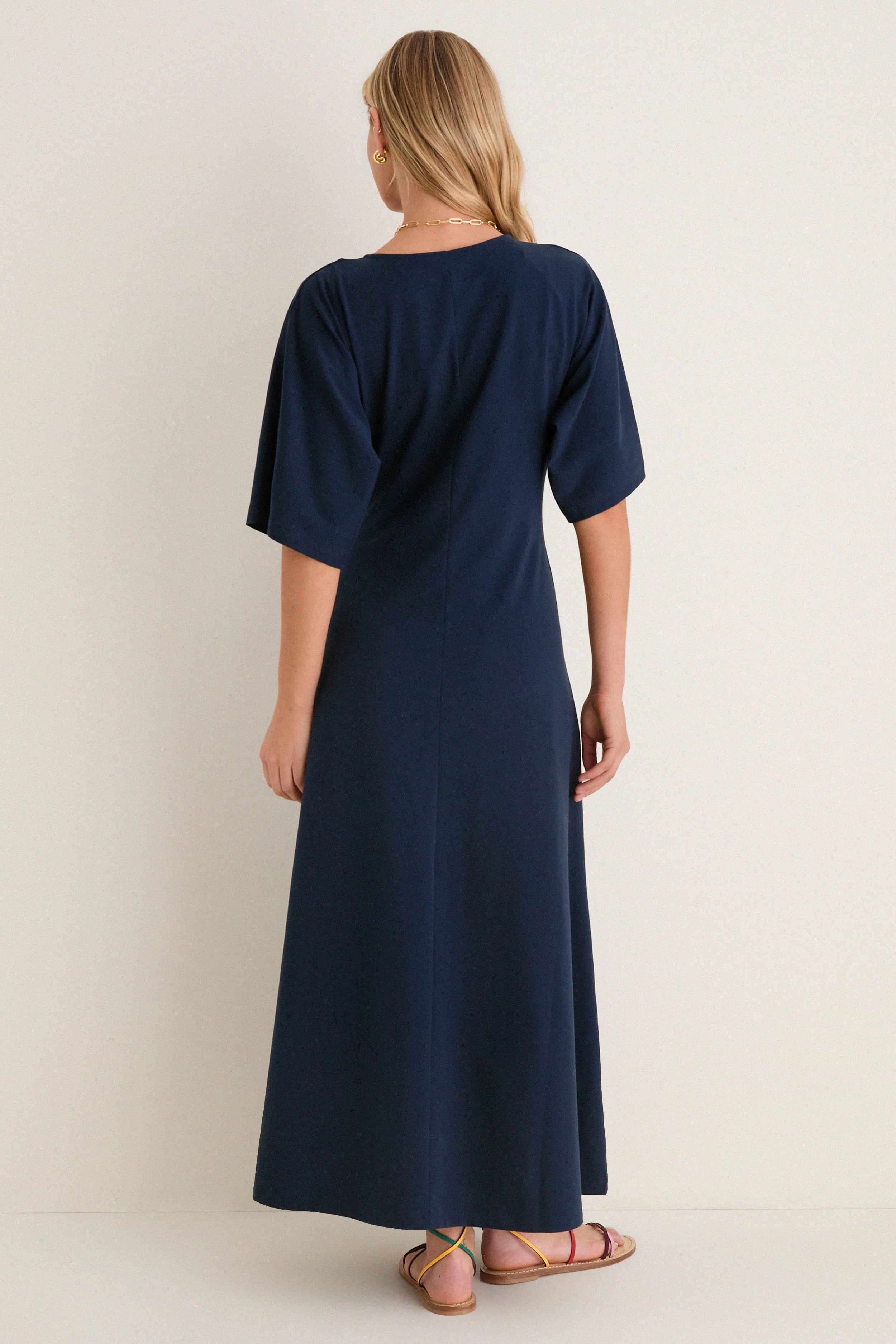 Navy Jersey Lisette Midi Dress sold by Tuckernuck product image thumbnail 4