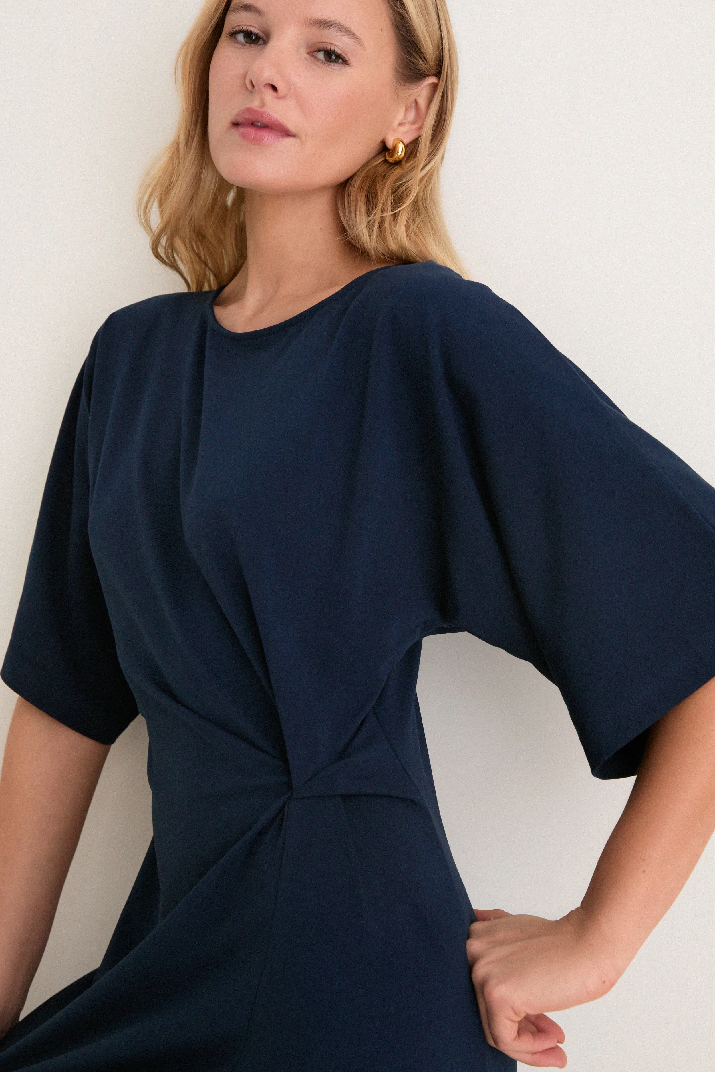 Navy Jersey Lisette Midi Dress sold by Tuckernuck product image thumbnail 5