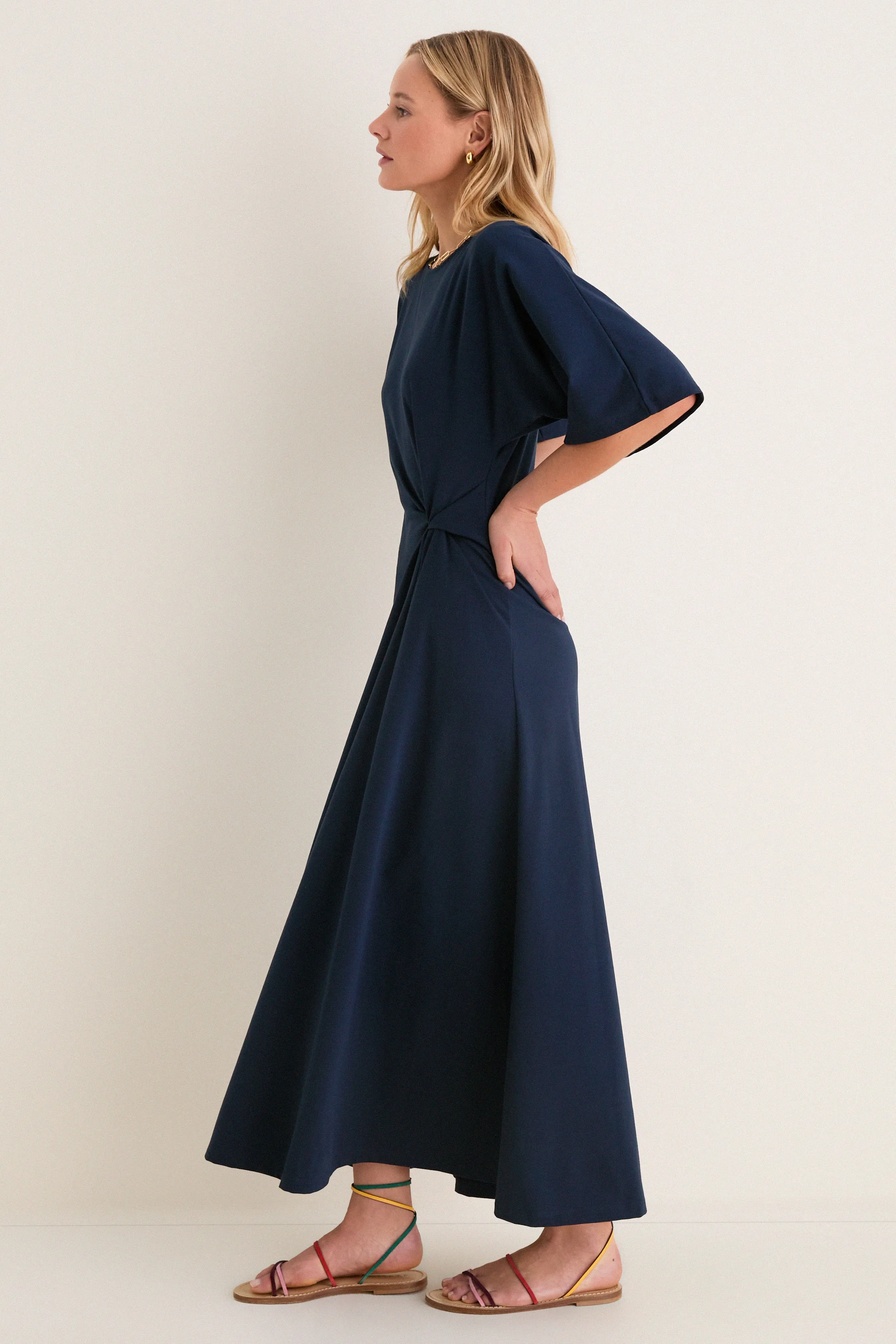 Navy Jersey Lisette Midi Dress sold by Tuckernuck product image thumbnail 3