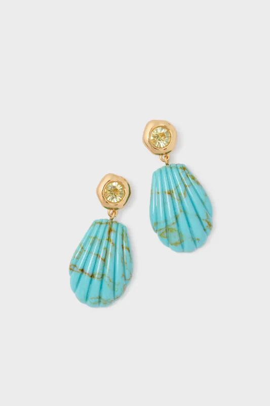 Turquoise Natalia Drop Earrings made by Mignonne Gavigan