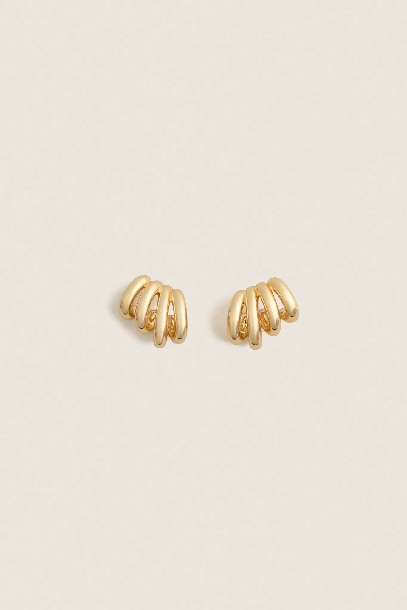 High Polish Gold Monroe Earrings sold by Tuckernuck