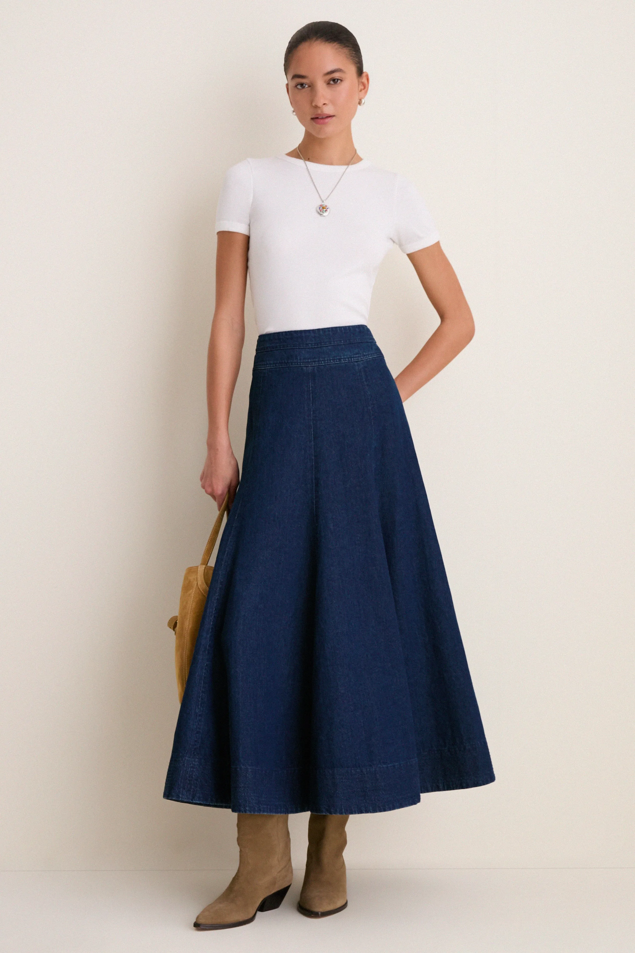 Silver Plated Chain Necklace with Round Locket Pendant sold by Tuckernuck product image thumbnail 3