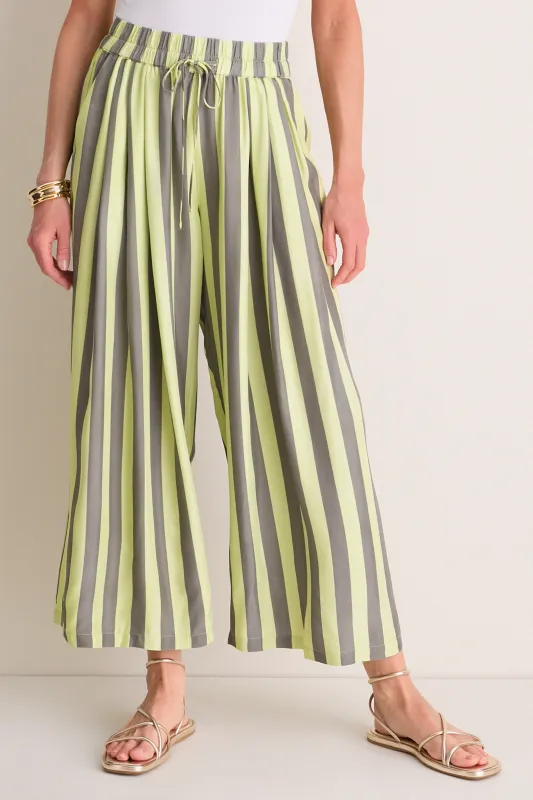 Evergreen Stripe Cyprus Pant made by Hunter Bell NYC