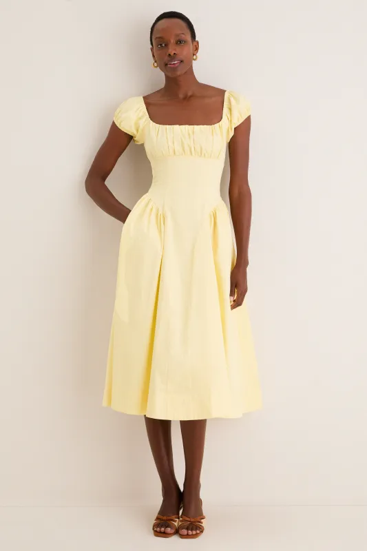 Yellow Adilene Midi Dress made by Astr