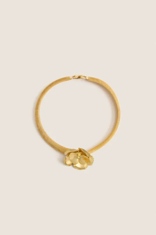 Antique Gold Eden Mesh Choker made by Tuckernuck