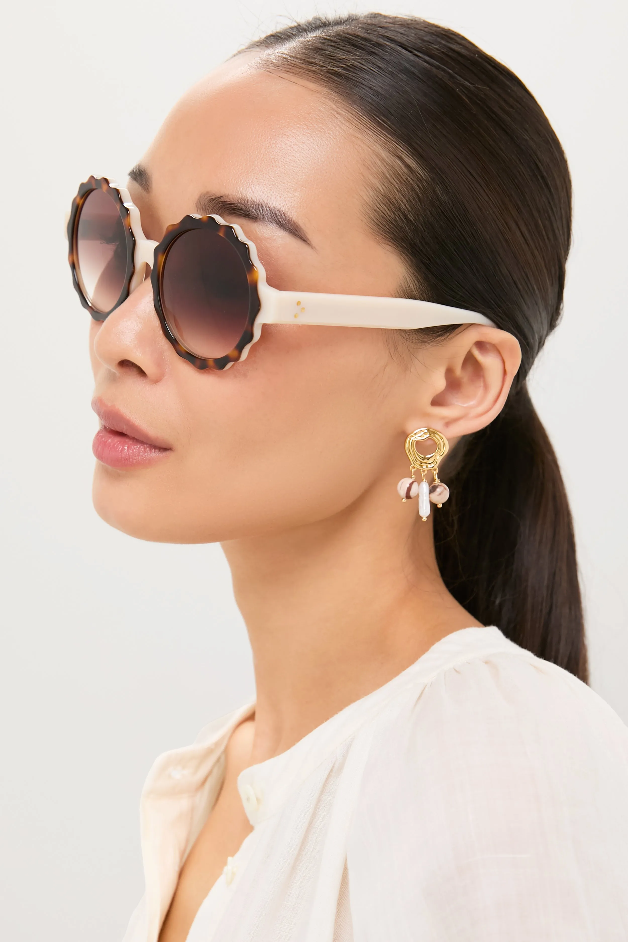 Light Tortoise Lily Sunglasses sold by Tuckernuck product image thumbnail 2