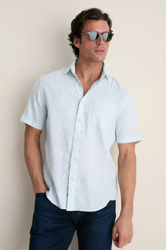 Clear Sky Leaf Breeze Shirt made by Faherty