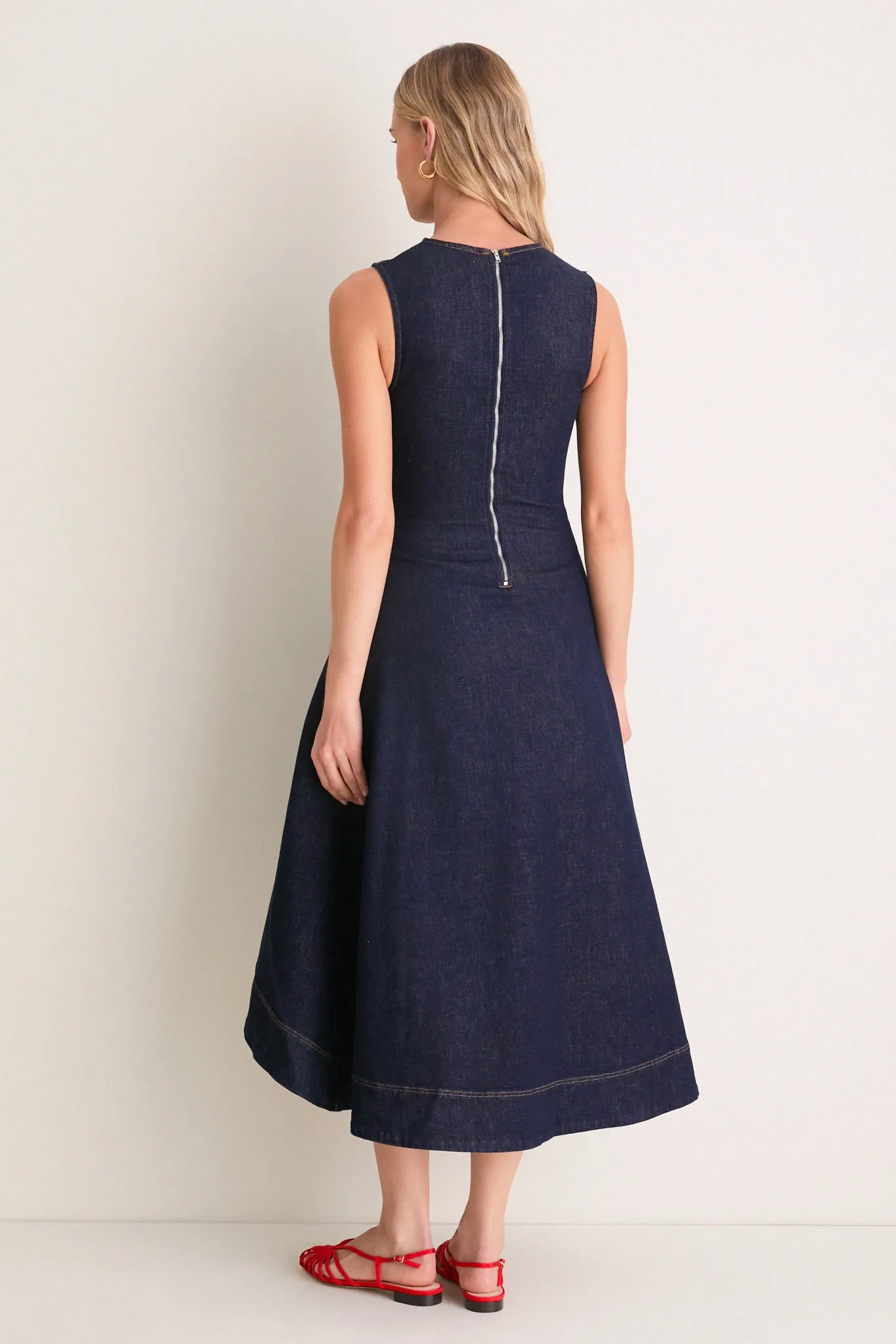 Indigo Liberty Denim Midi Dress sold by Tuckernuck product image thumbnail 4