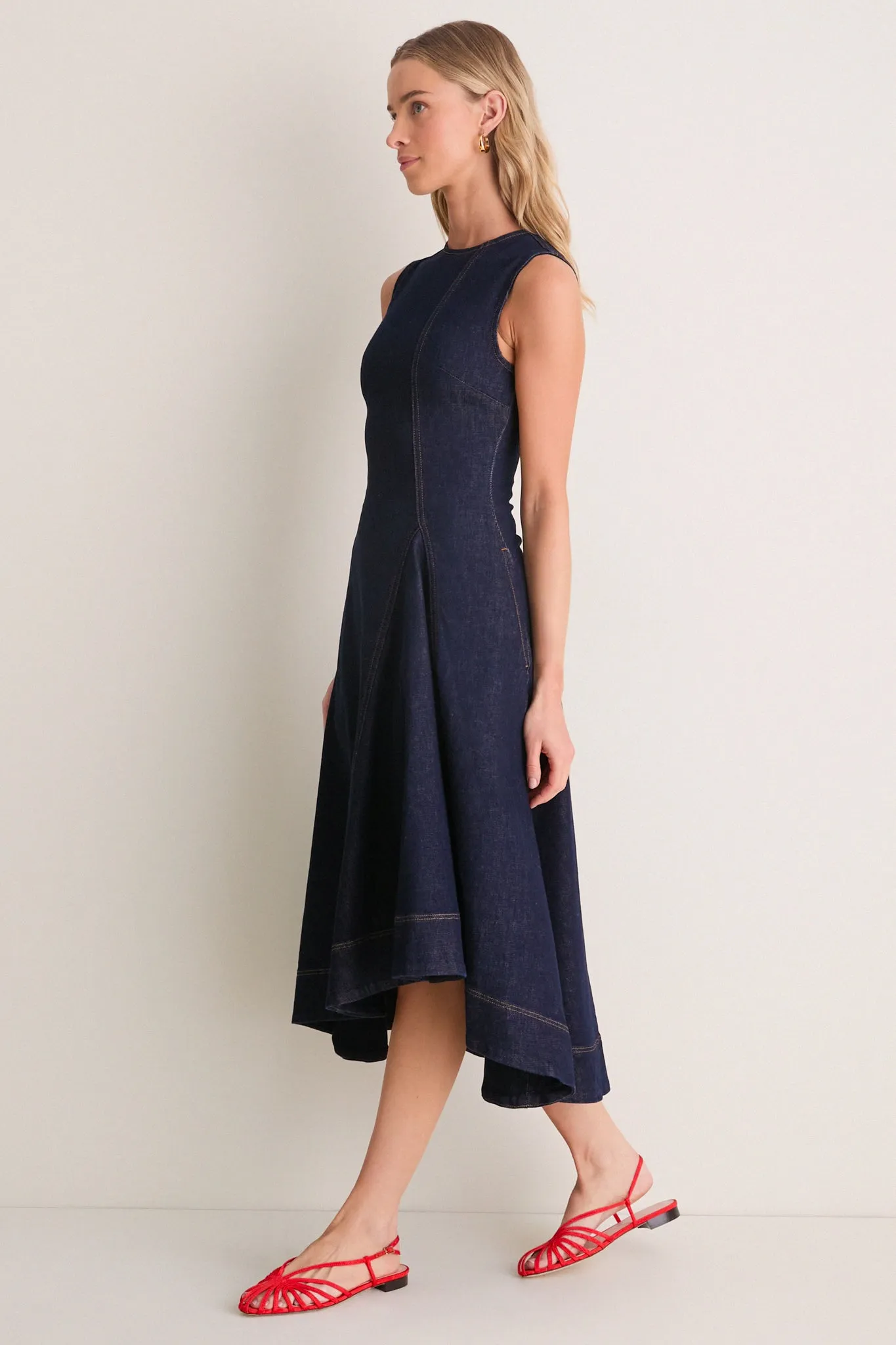 Indigo Liberty Denim Midi Dress sold by Tuckernuck product image thumbnail 3